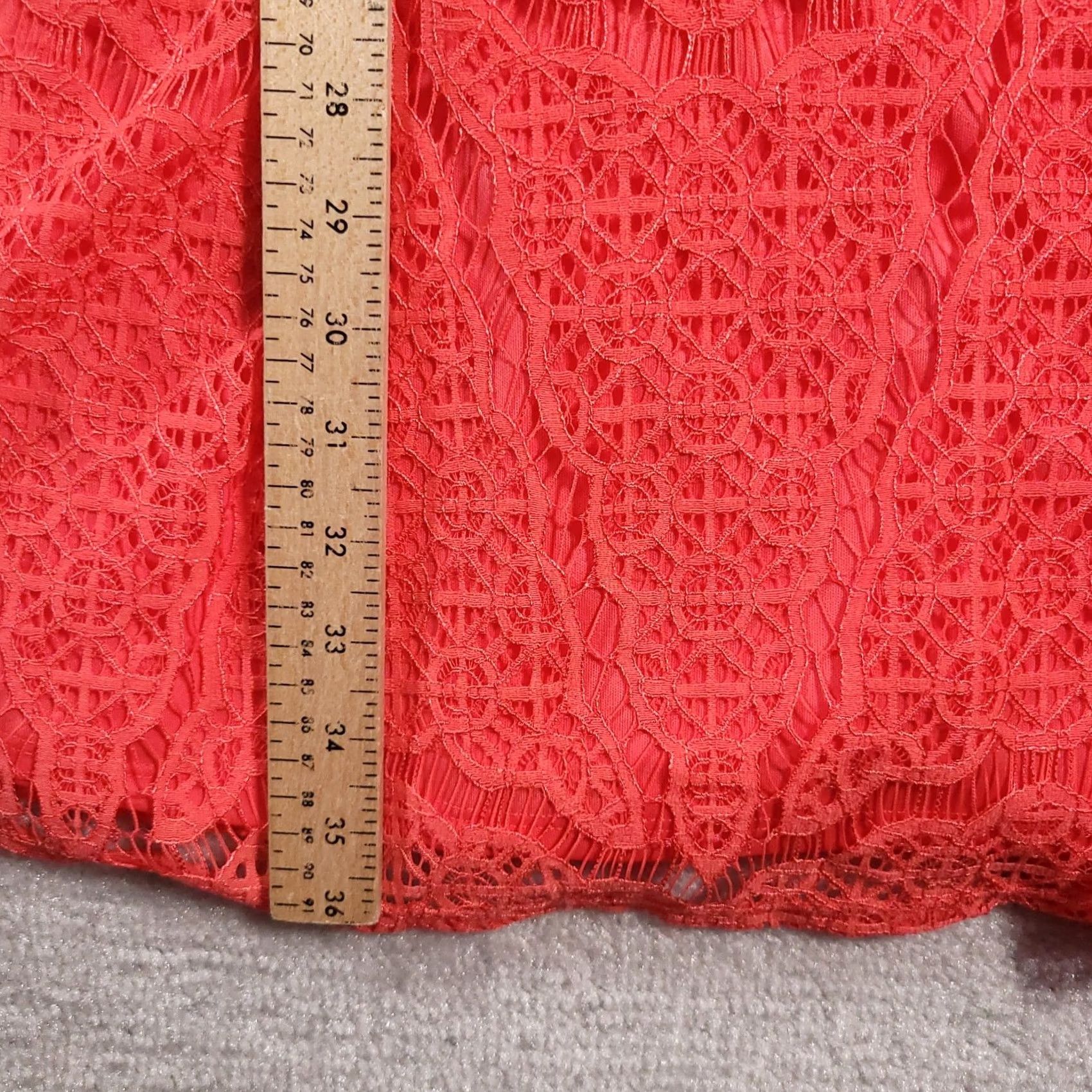 Apt. 9 VINTAGE Apt. 9 Womens Small Dubarry Lace Fit & Flare Dress Orange Size S / US 4 / IT 40 - 5 Thumbnail