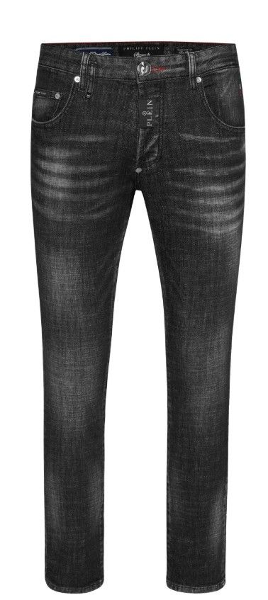 Philipp Plein PHILIPP PLEIN Men Denim Pants SAECMDT4010 PDE004N02RX Black Size US 30 / EU 46 - 1 Thumbnail