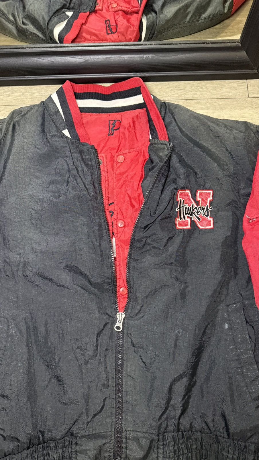 Pro Player Vintage / Y2K Pro Player Reversible Huskers Windbreaker Size US XL / EU 56 / 4 - 7 Thumbnail