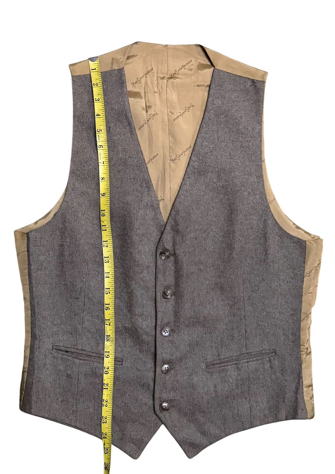 Yves Saint Laurent Yves Saint Laurent Vest Vintage Brown Men Size 34R - 6 Thumbnail