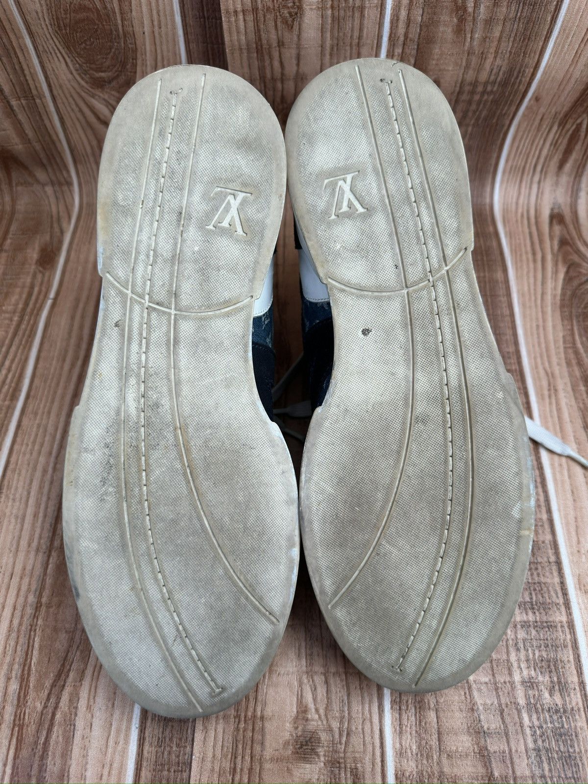 Louis Vuitton Louis Vuitton Rennes Blue Monogram Denim Sneaks Size US 10 / EU 43 - 15 Thumbnail