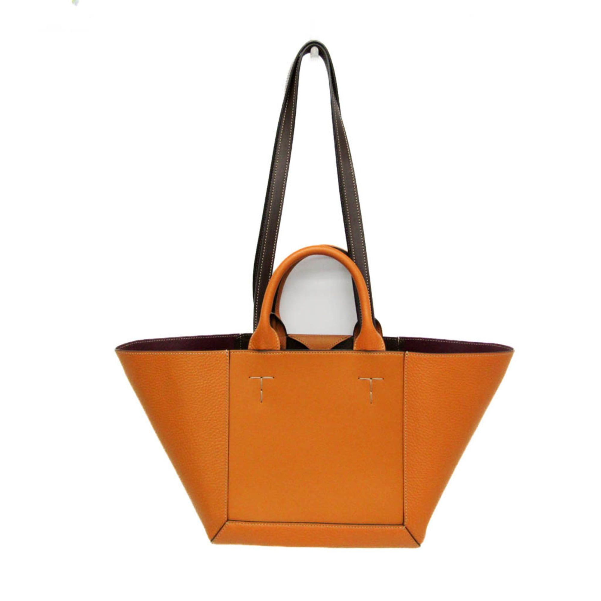 Tod's Tod's Double Up Tote Bag Women's Leather Handbag,Shoulder Bag Camel,Dark Brown Size ONE SIZE - 1 Thumbnail