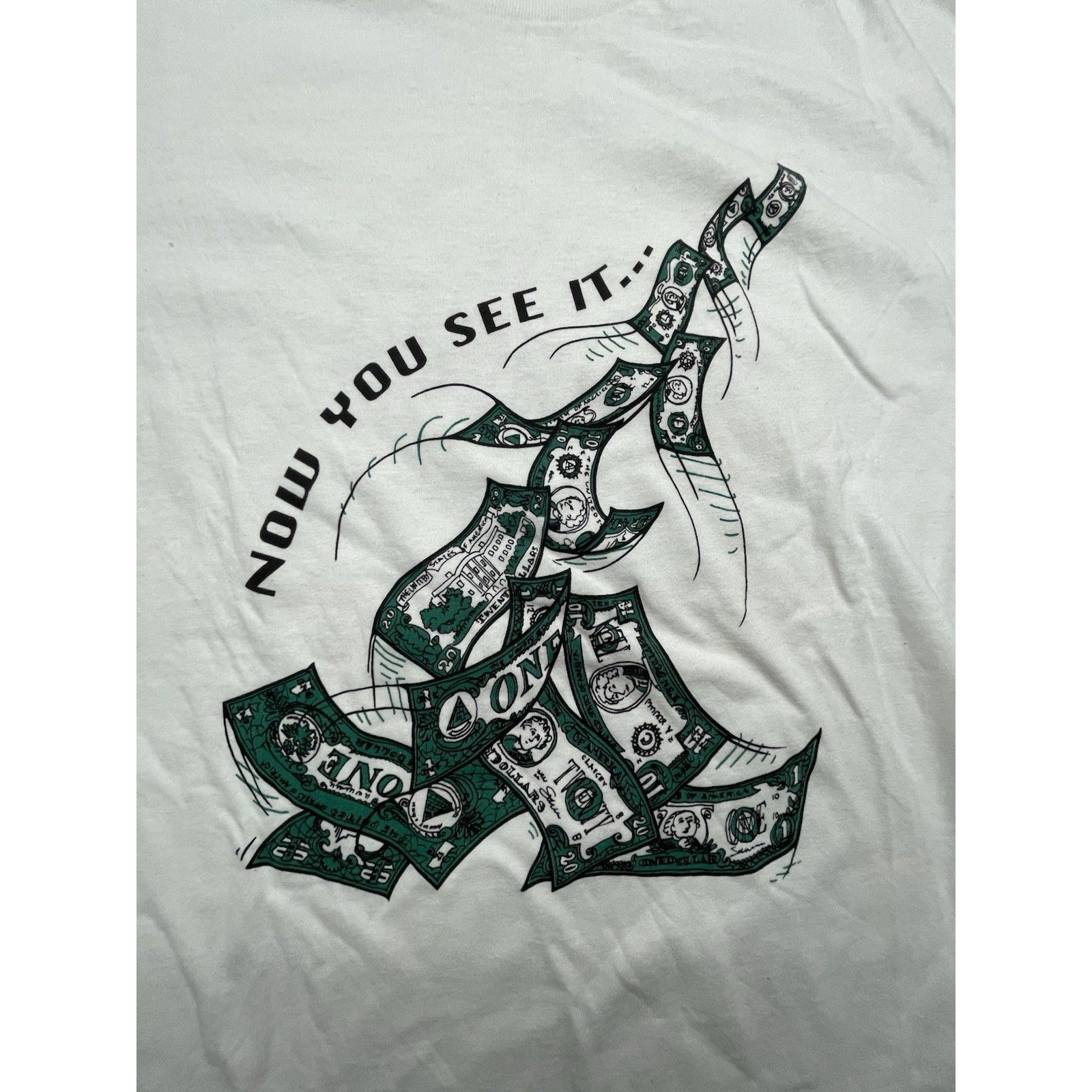 Hanes Vtg 90s US Gov Money Trash Can T-Shirt L Hanes Beefy-T Made Size US L / EU 52-54 / 3 - 3 Thumbnail