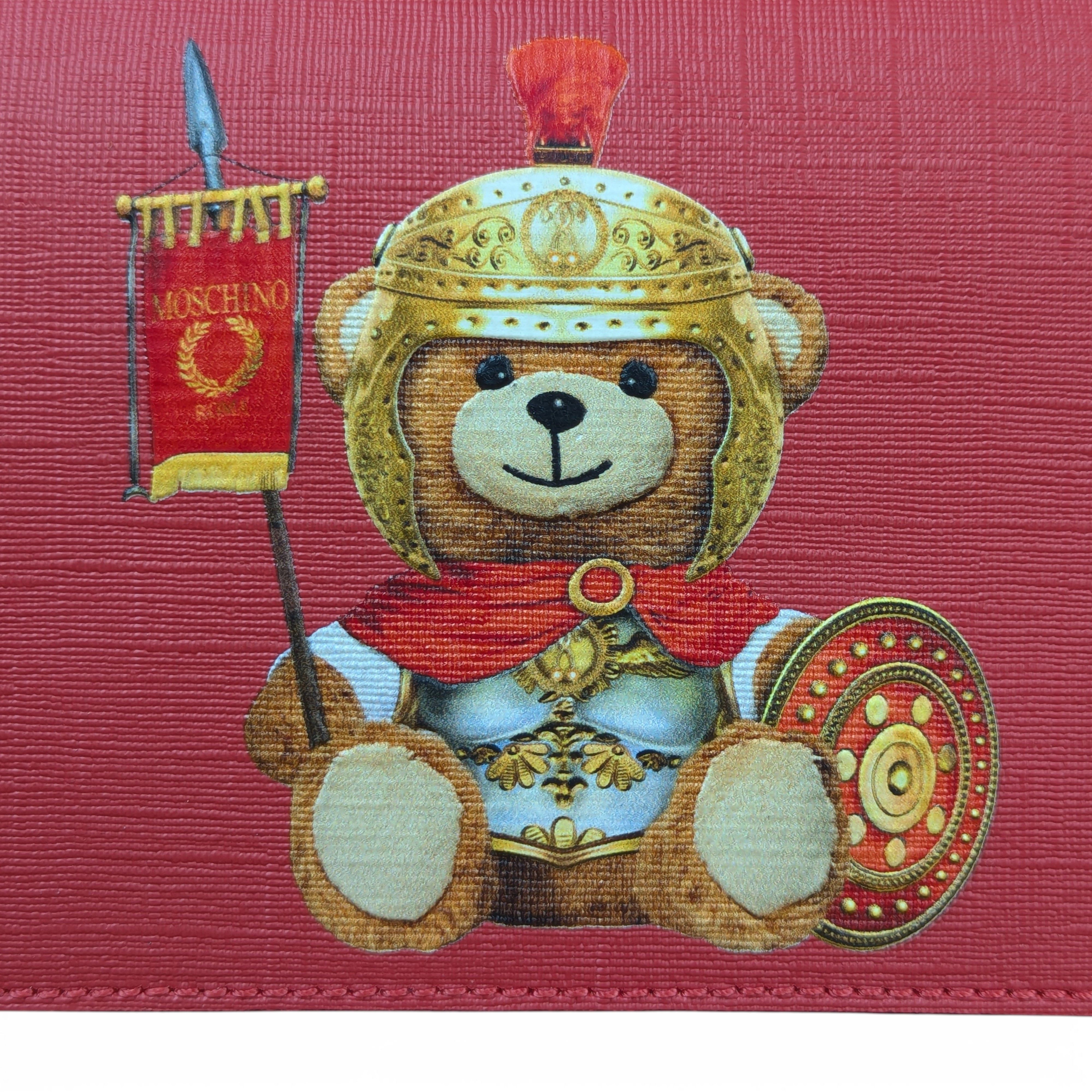 Moschino MOSCHINO COUTURE TEDDY BEAR RED LEATHER SHOULDER / CROSS BAG Size ONE SIZE - 7 Thumbnail