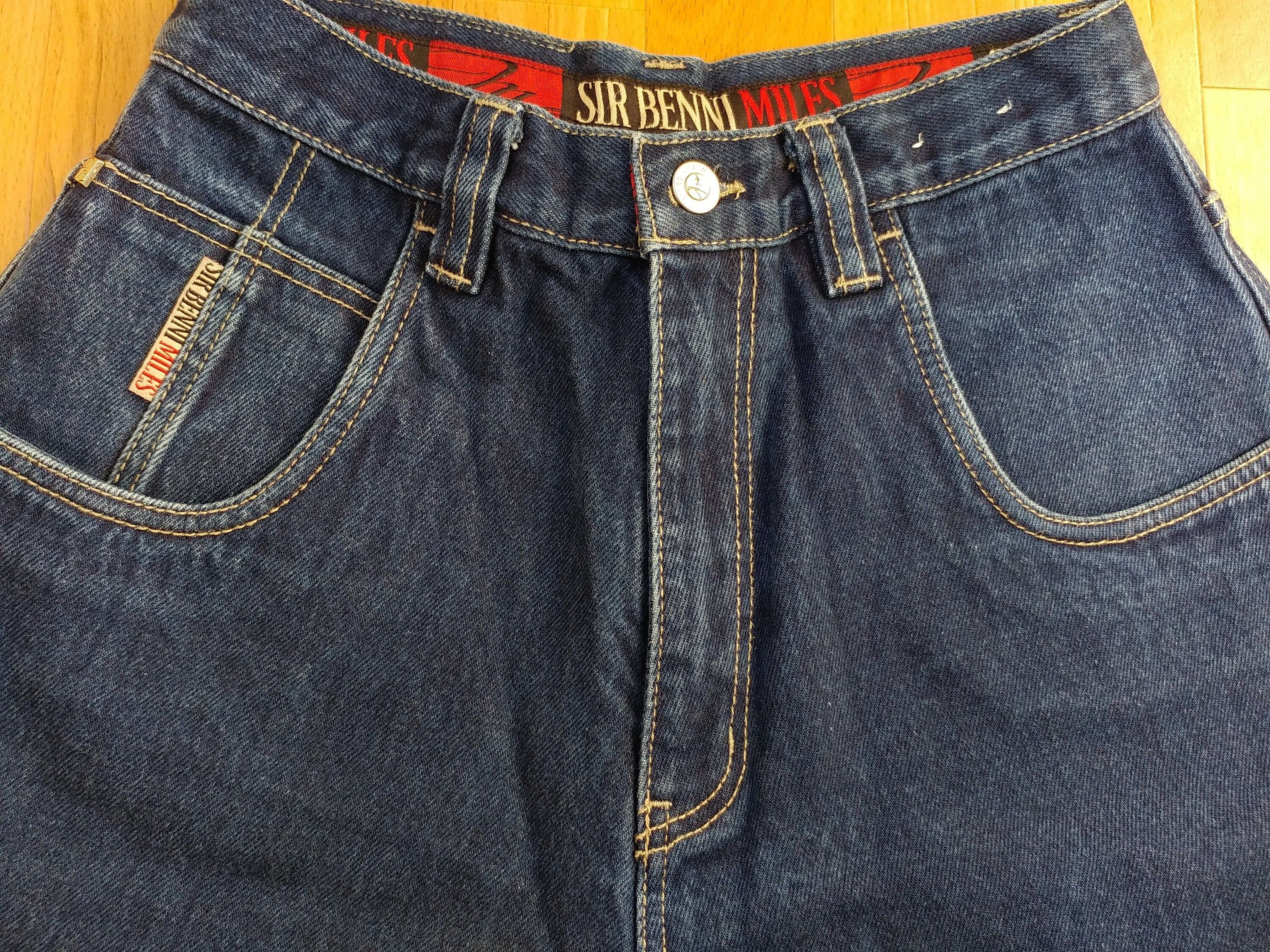 Vintage Sir Benni Miles shorts, vintage hip hop baggy jeans, 90s, 28 Size US 28 / EU 44 - 8 Thumbnail