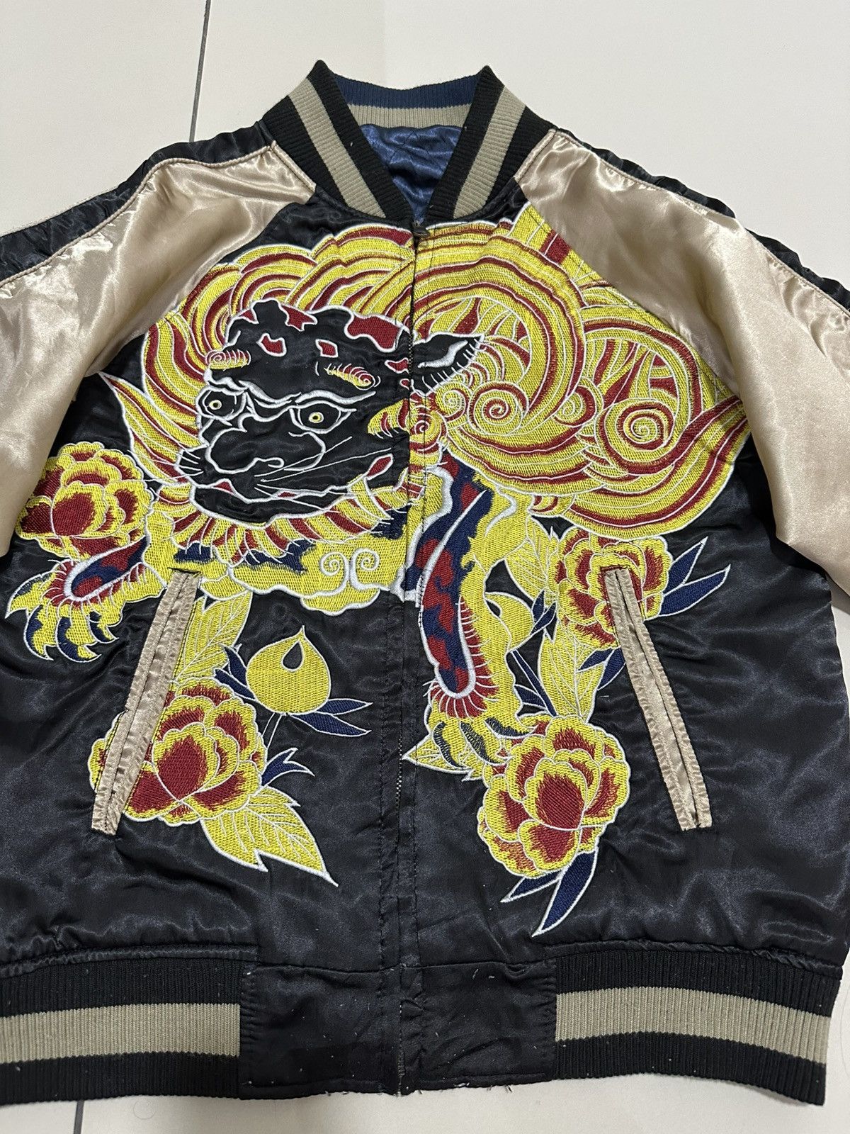 Japanese Brand Vintage Sukajan souvenir Jacket Japanese Traditional Design Size US M / EU 48-50 / 2 - 7 Thumbnail