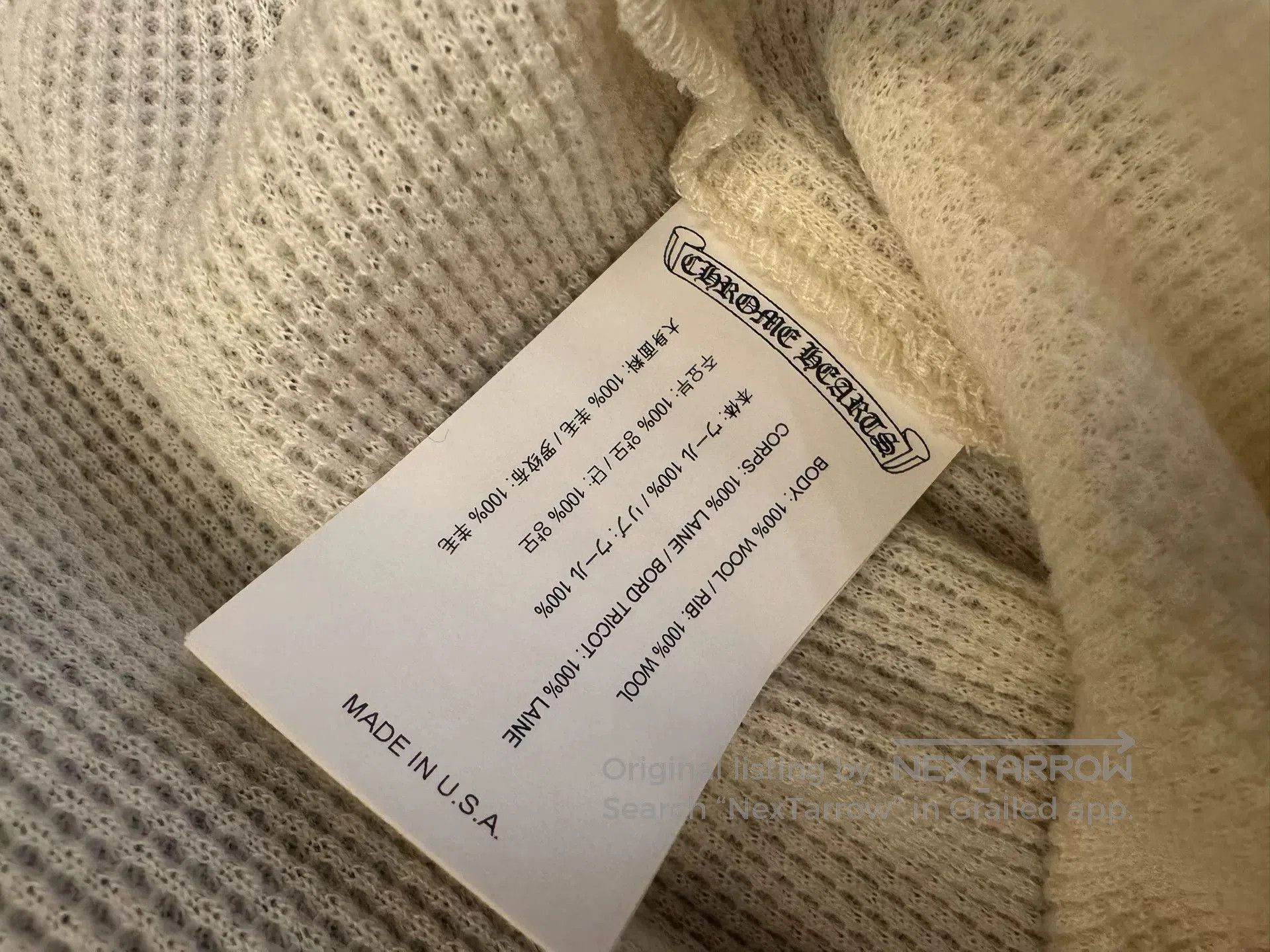 Chrome Hearts Chrome Hearts Waffle Knit Long Sleeve XL. Size US XL / EU 56 / 4 - 5 Thumbnail