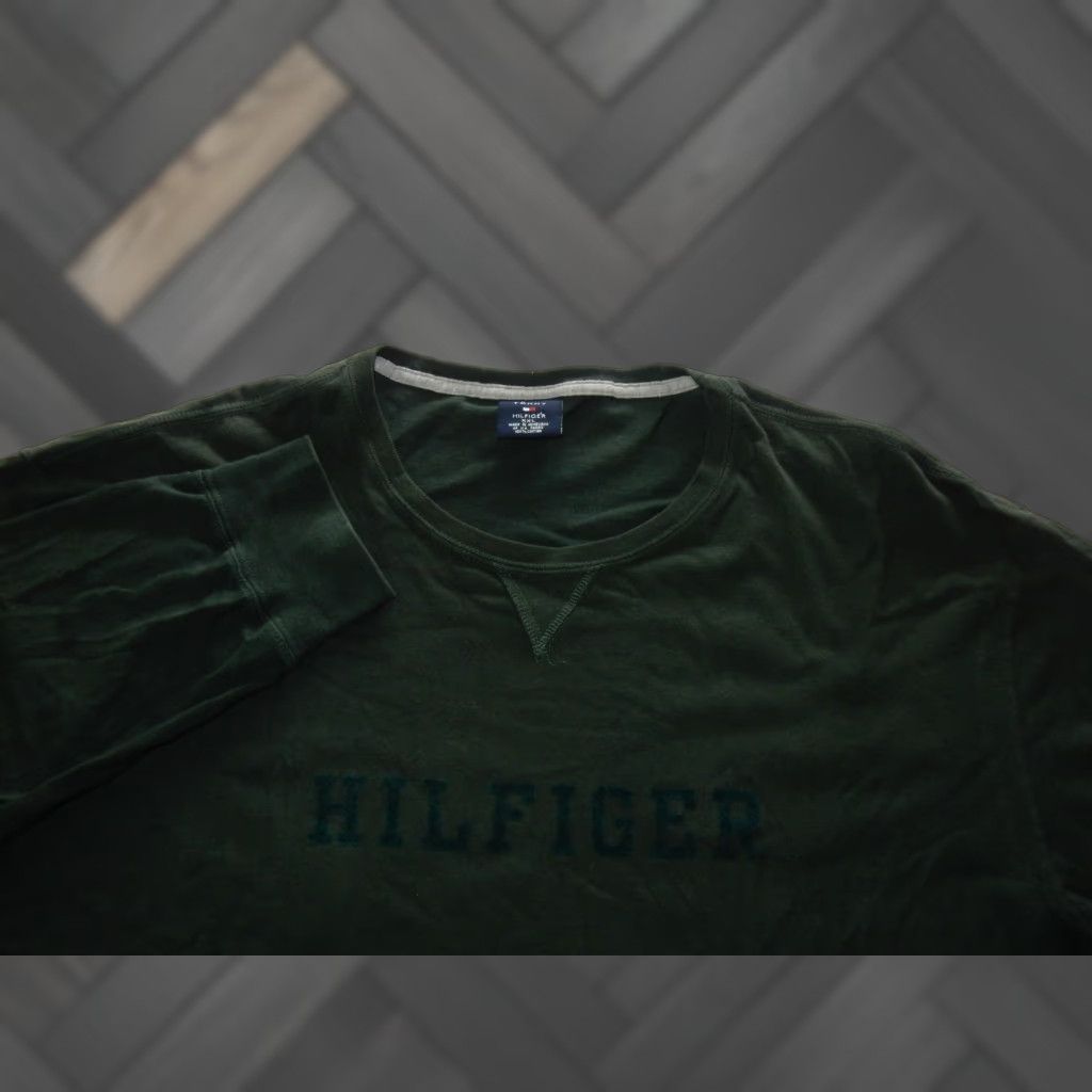 Tommy Hilfiger VINTAGE Tommy Hilfiger T-Shirt Long Sleeve 2XLT Green Men Size 2XLT Cotton Shirt Mens Tall Size US XXL / EU 58 / 5 - 1 Thumbnail