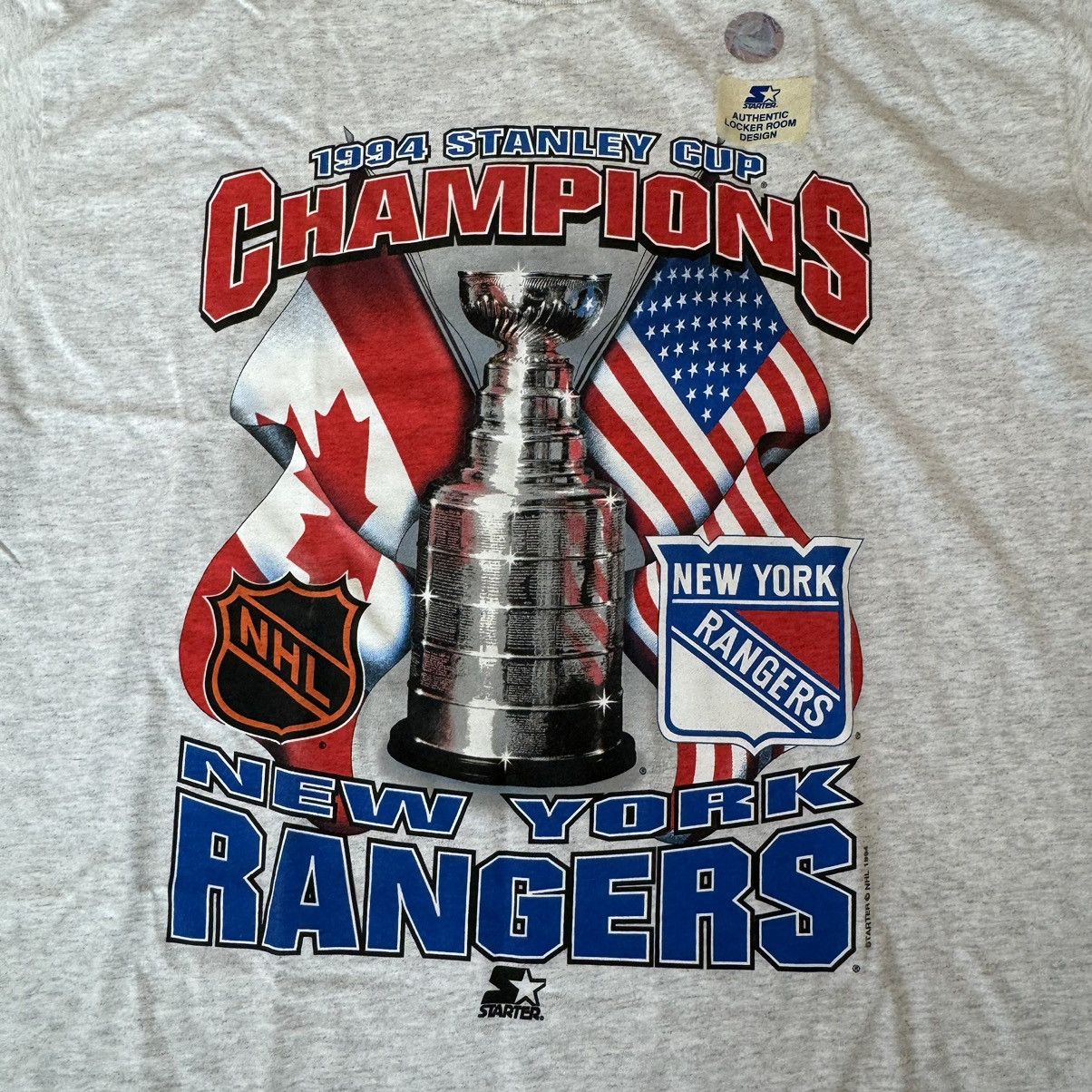 Starter × Vintage Vtg 1994 NY Rangers Stanley Cup Champions Starter Shirt NWT Size US XL / EU 56 / 4 - 2 Thumbnail