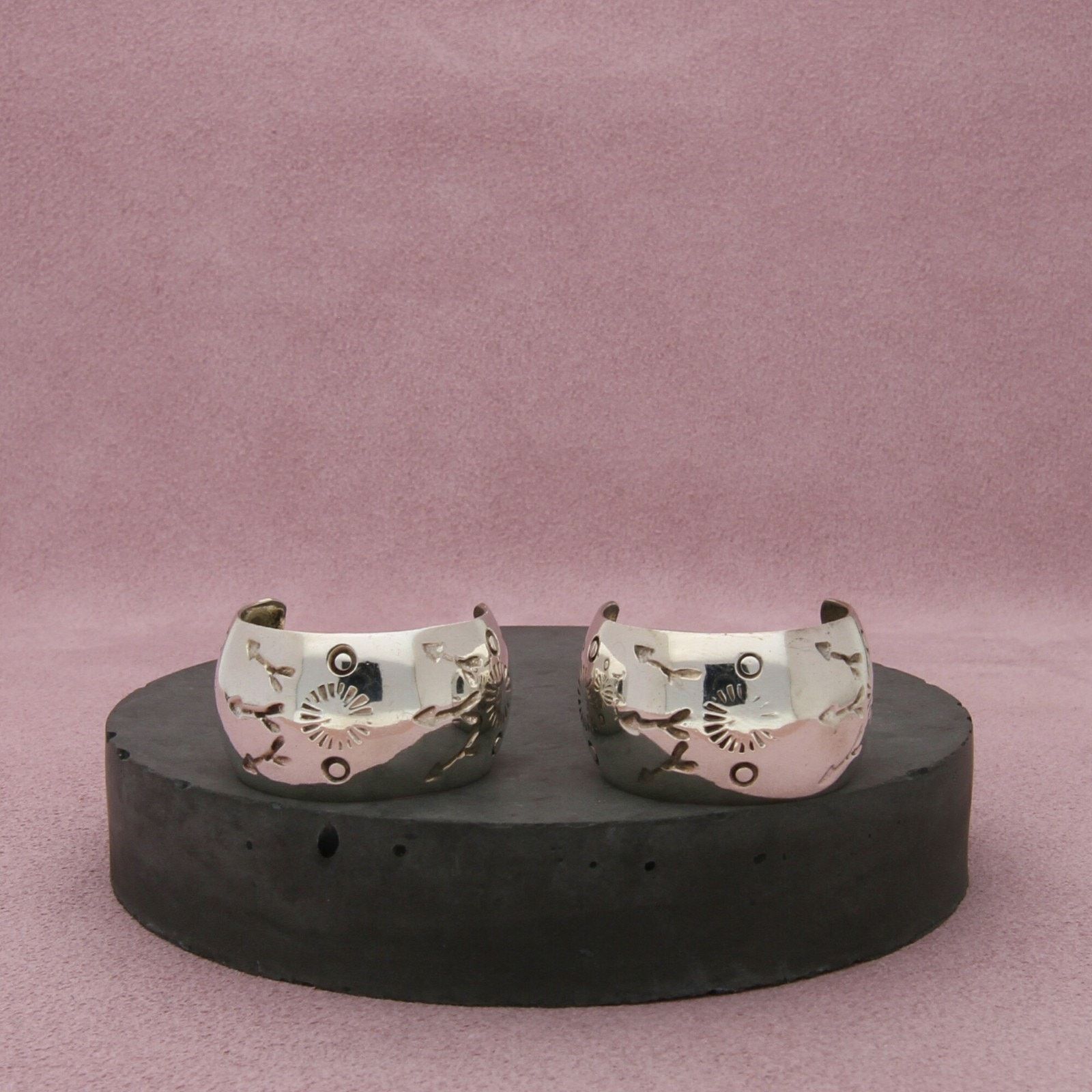 Mexicana mexico sterling silver vintage stamped hoop post earrings Size ONE SIZE - 1 Thumbnail