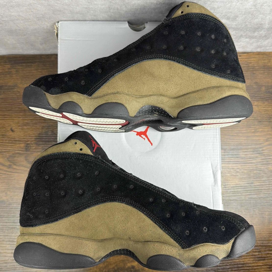 Jordan Brand Air Jordan 13 Retro Olive Size 10.5 414571-006 Black Sneaker Size US 13 / EU 46 - 4 Thumbnail