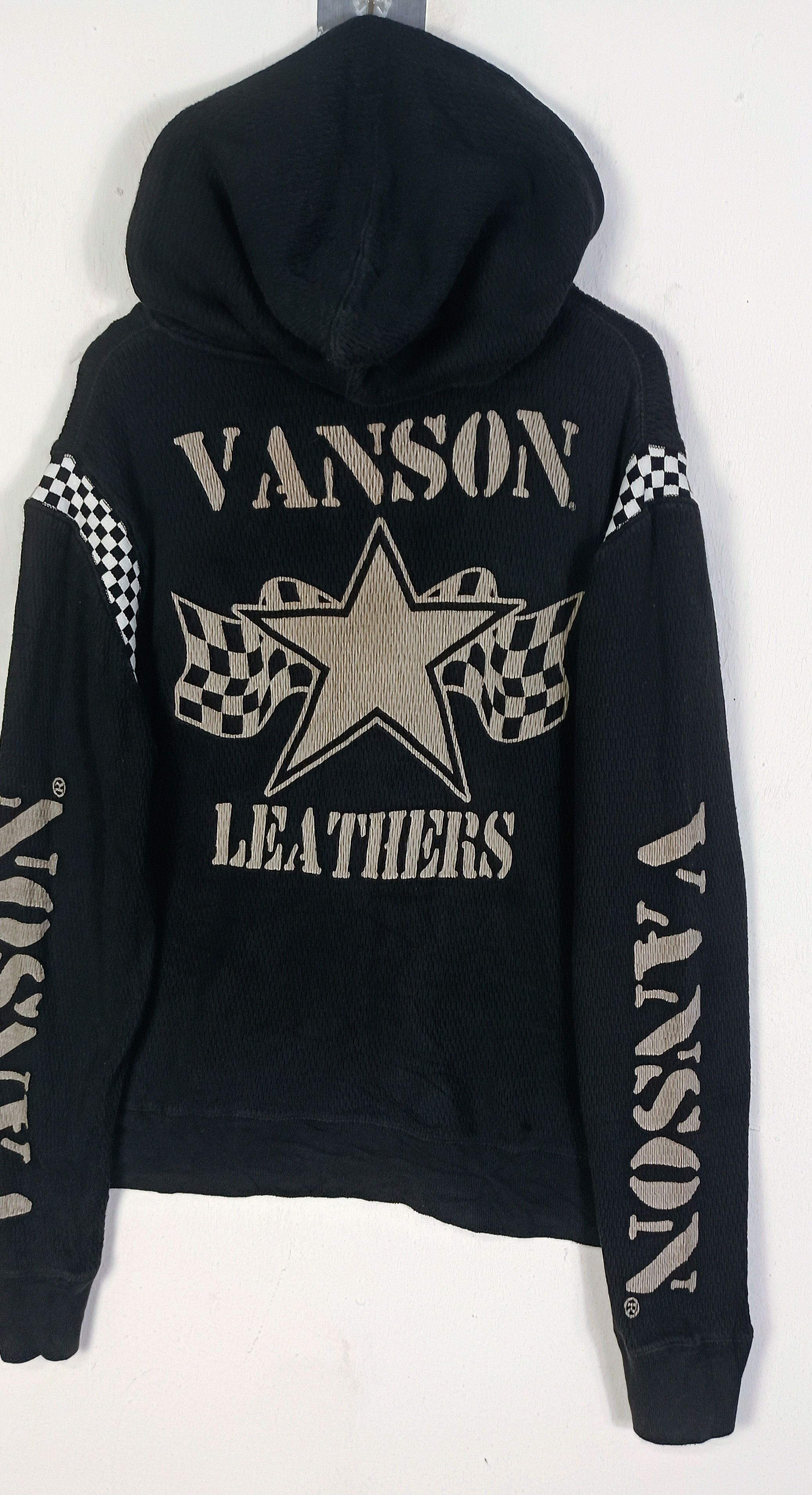 Vanson Leathers Boston Mass Motorcyle Zip Up Hoodie