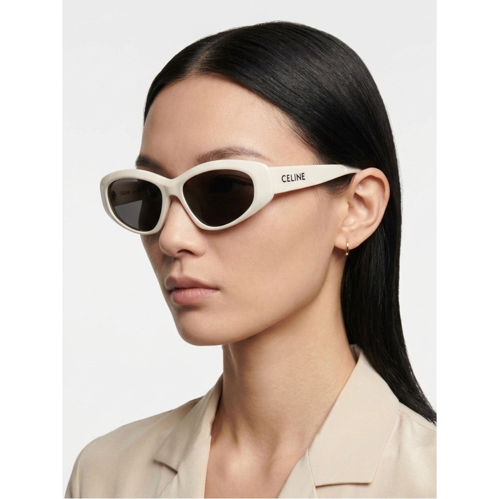 Celine New Celine CL40279U 25A Ivory Cat-Eye Sunglasses Authentic Size ONE SIZE - 2 Thumbnail