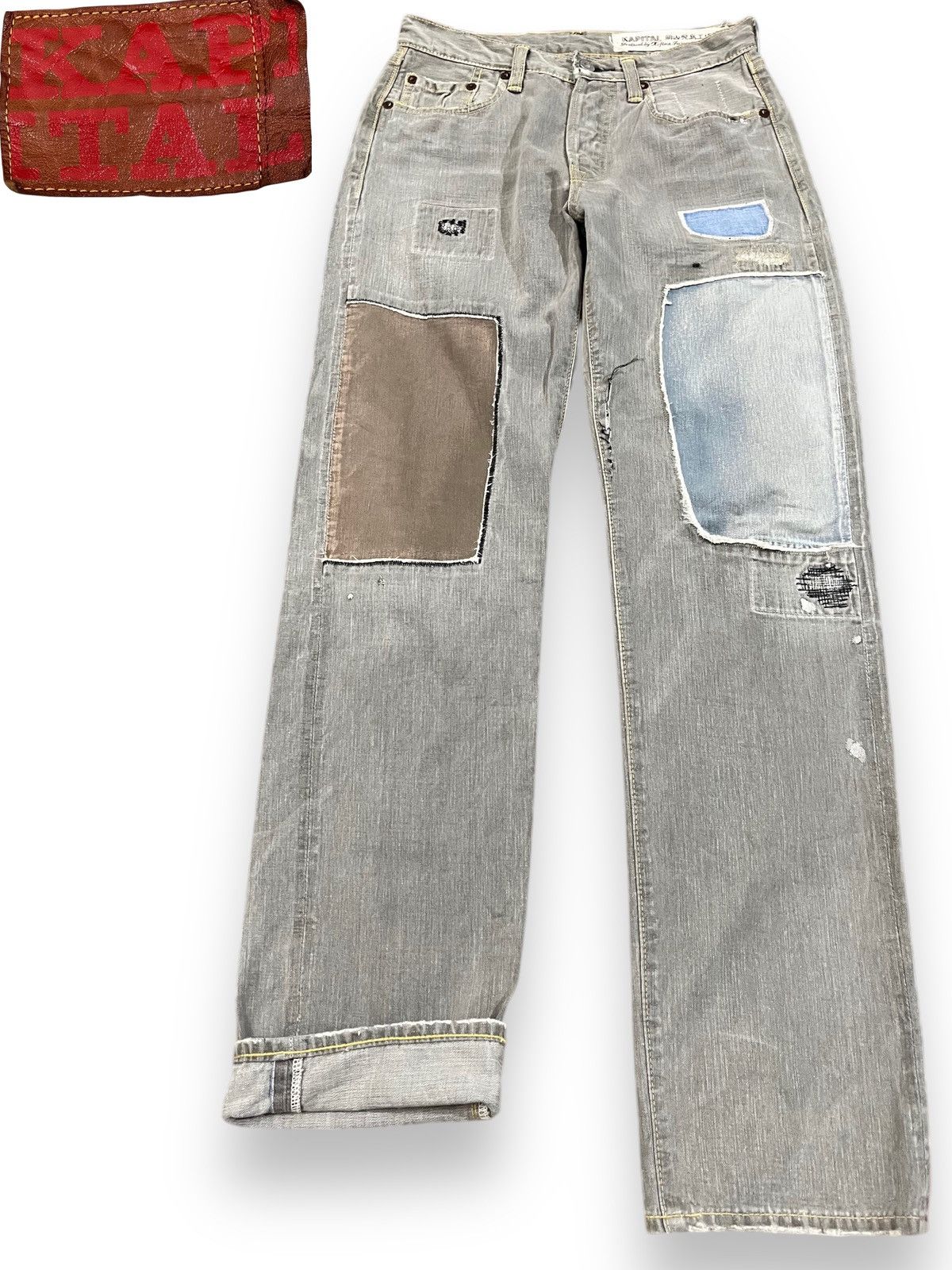 Japanese Brand × Kapital Vintage Kapital Sashiko Boro Half Selvedge Denim Size US 27 - 1 Thumbnail