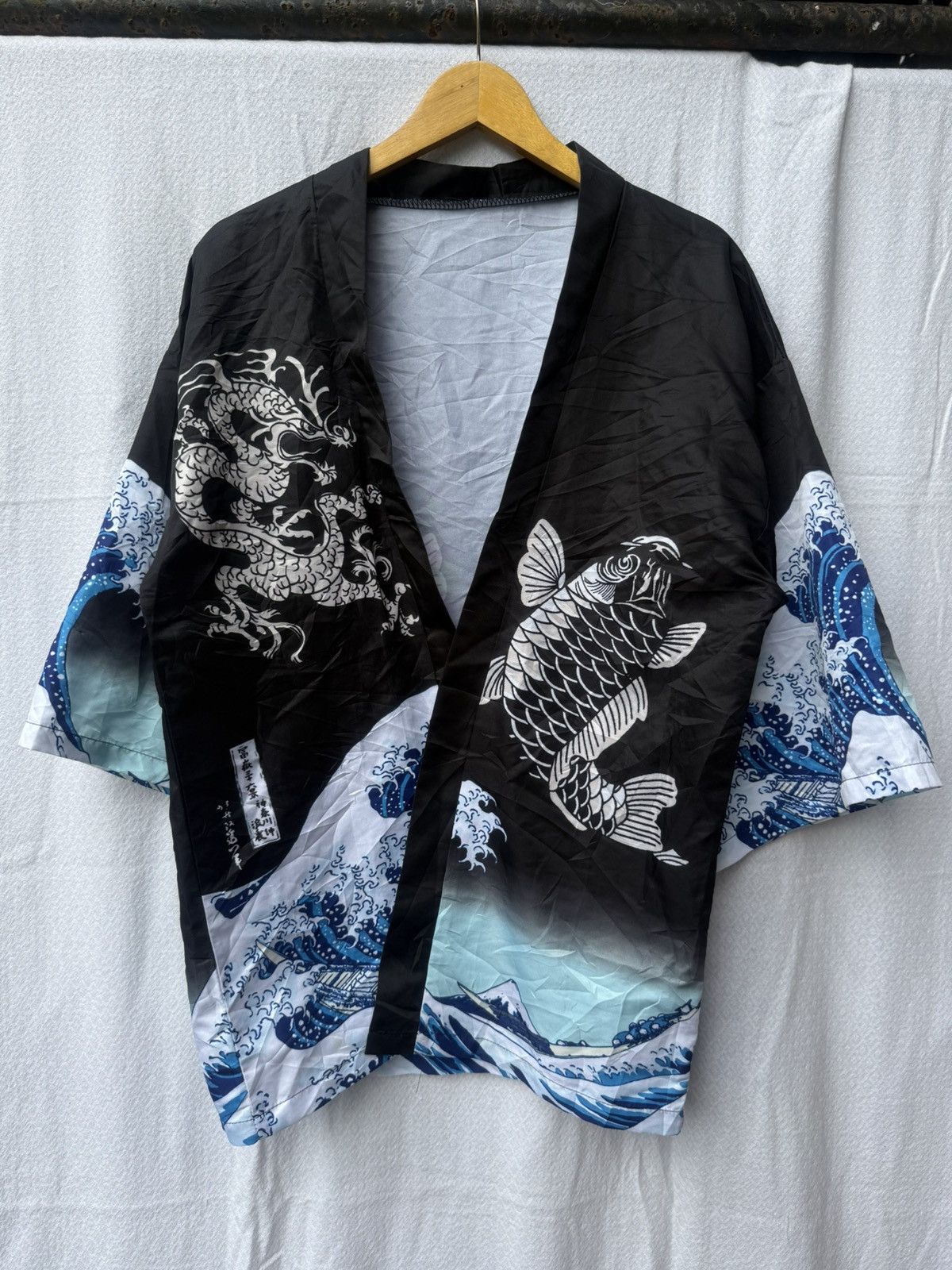 Yohji Yamamoto Kimono japan sukajan traditional dragon & fish shirt Size US L / EU 52-54 / 3 - 1 Thumbnail