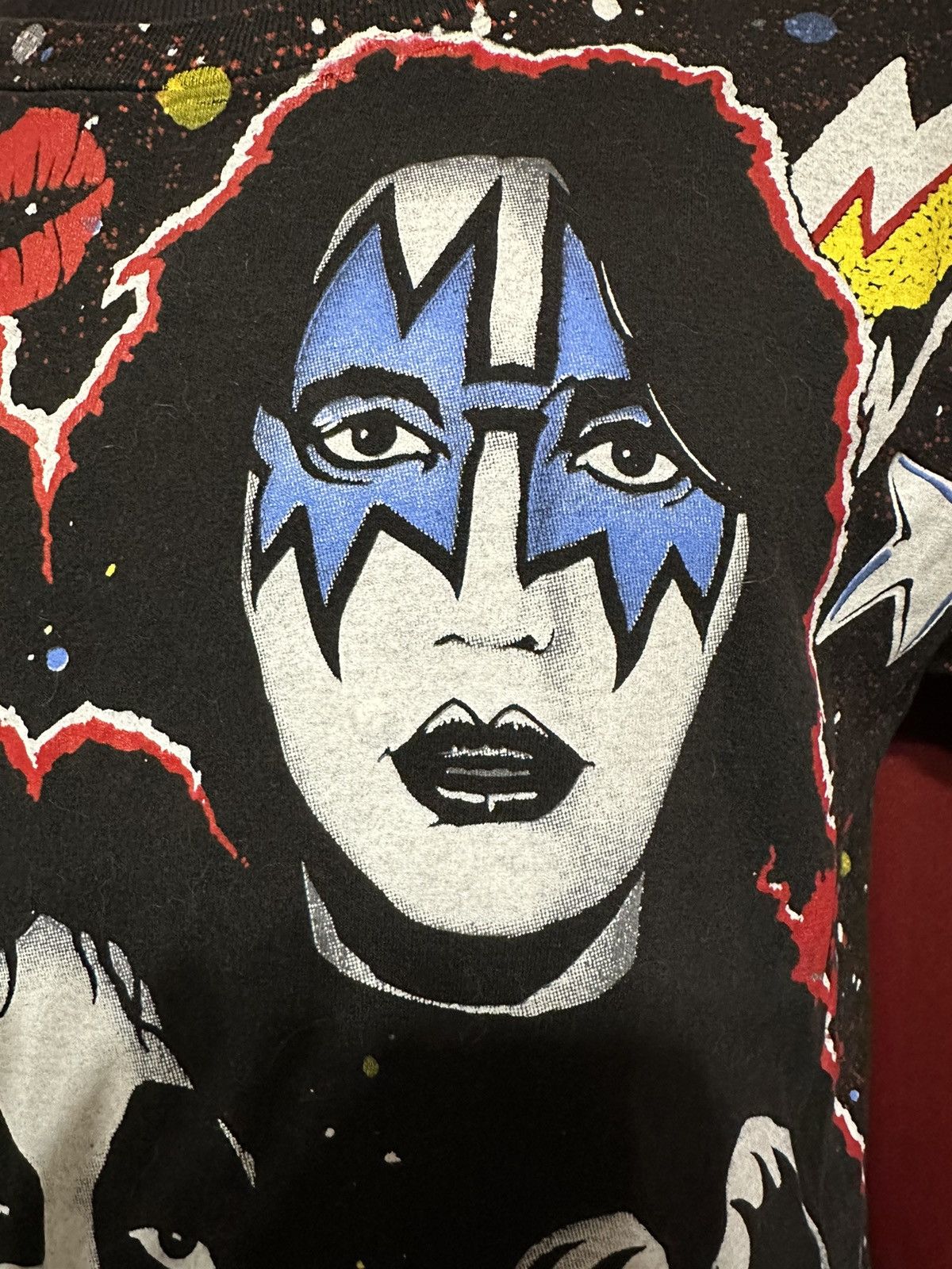 Band Tees × KISS × Vintage Vintage KISS Tshirt 90’s All Over Print Chikara Grail Size US L / EU 52-54 / 3 - 2 Thumbnail