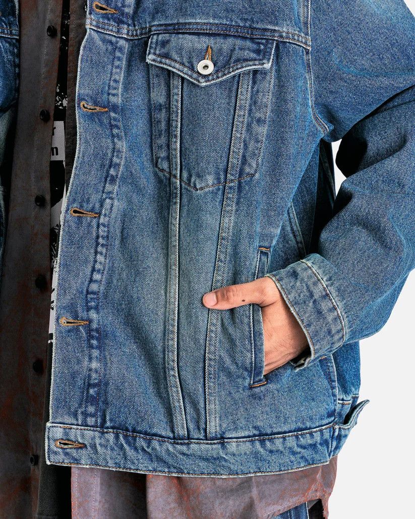 Y/Project o1s1v1r1oon0925 Evergreen White Denim Jacket in Blue Size US XXL / EU 58 / 5 - 6 Thumbnail