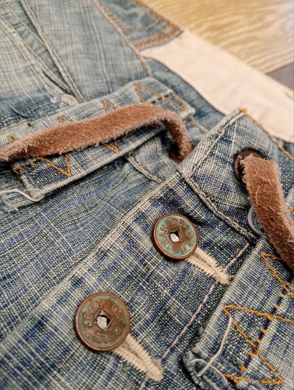 Marithe + Francois Girbaud MARITHE FRANCOIS GIRBAUD BANDAGE DENIM FLARED PANTS Size 29" - 6 Thumbnail