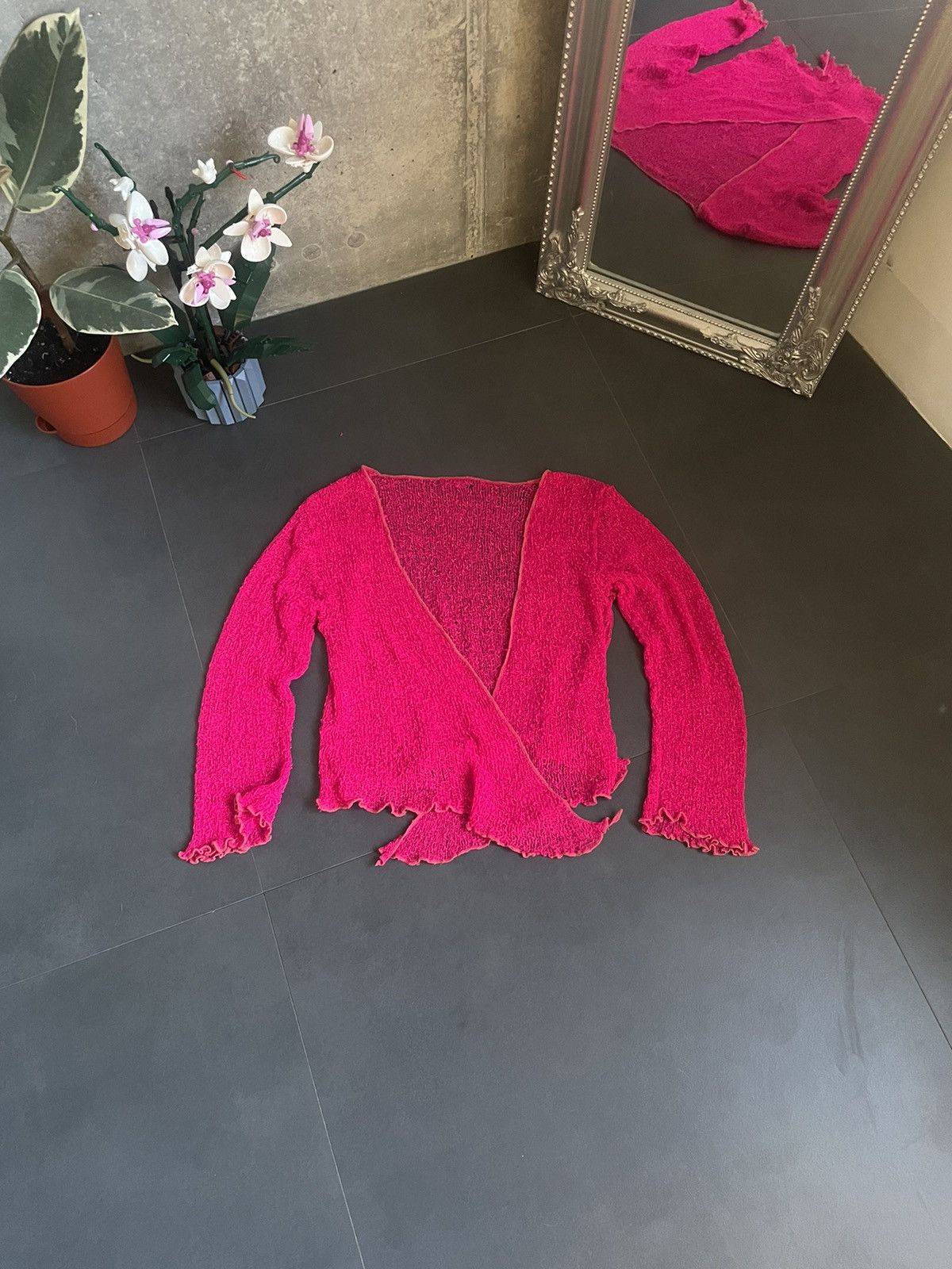 Hysteric Glamour × If Six Was Nine Vintage Japanese Issey Miyake style Mesh Cardigan Abstractio Size M / US 6-8 / IT 42-44 - 5 Thumbnail