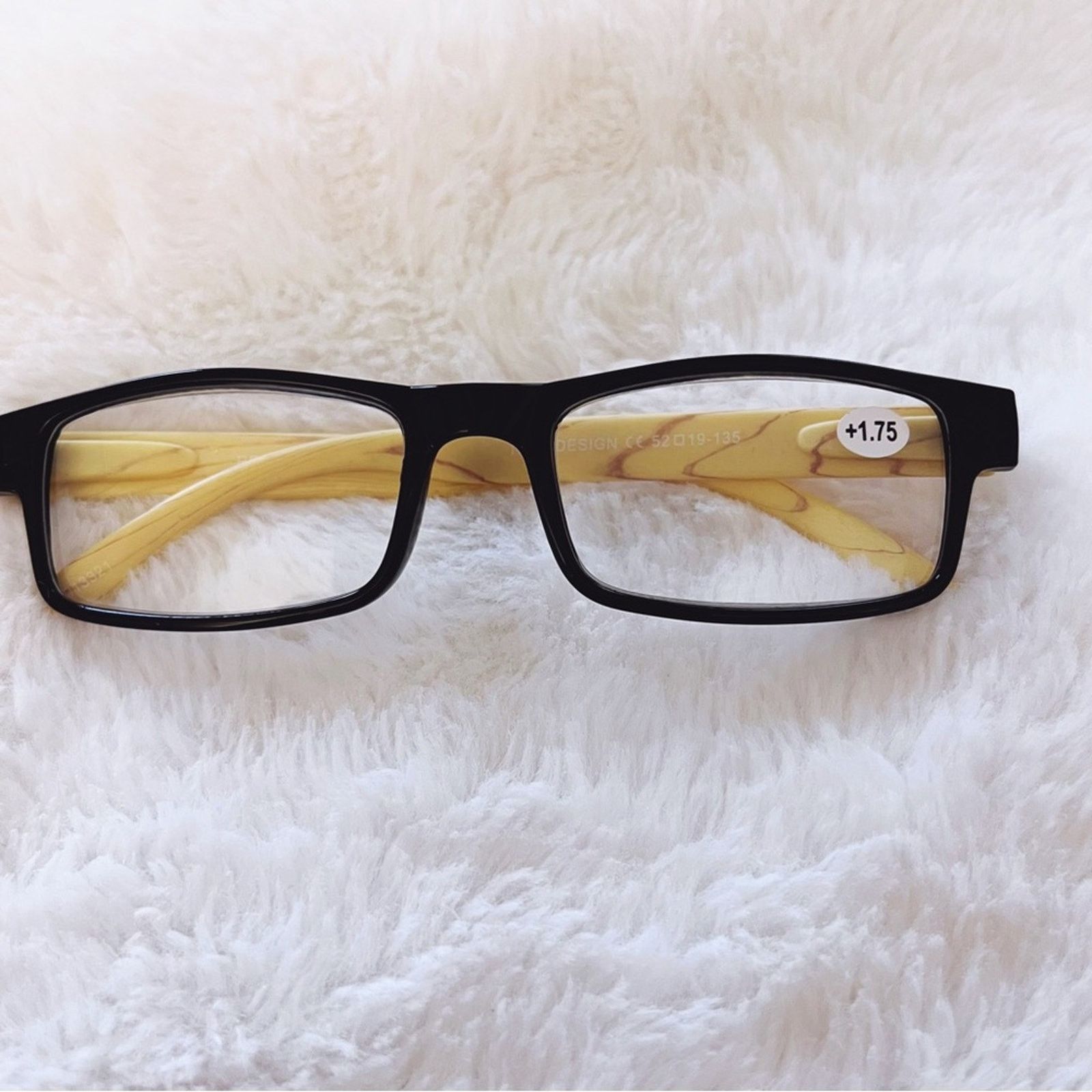 Other Rory Black & Light Wood Rectangular Reader Glasses Size ONE SIZE - 1 Thumbnail