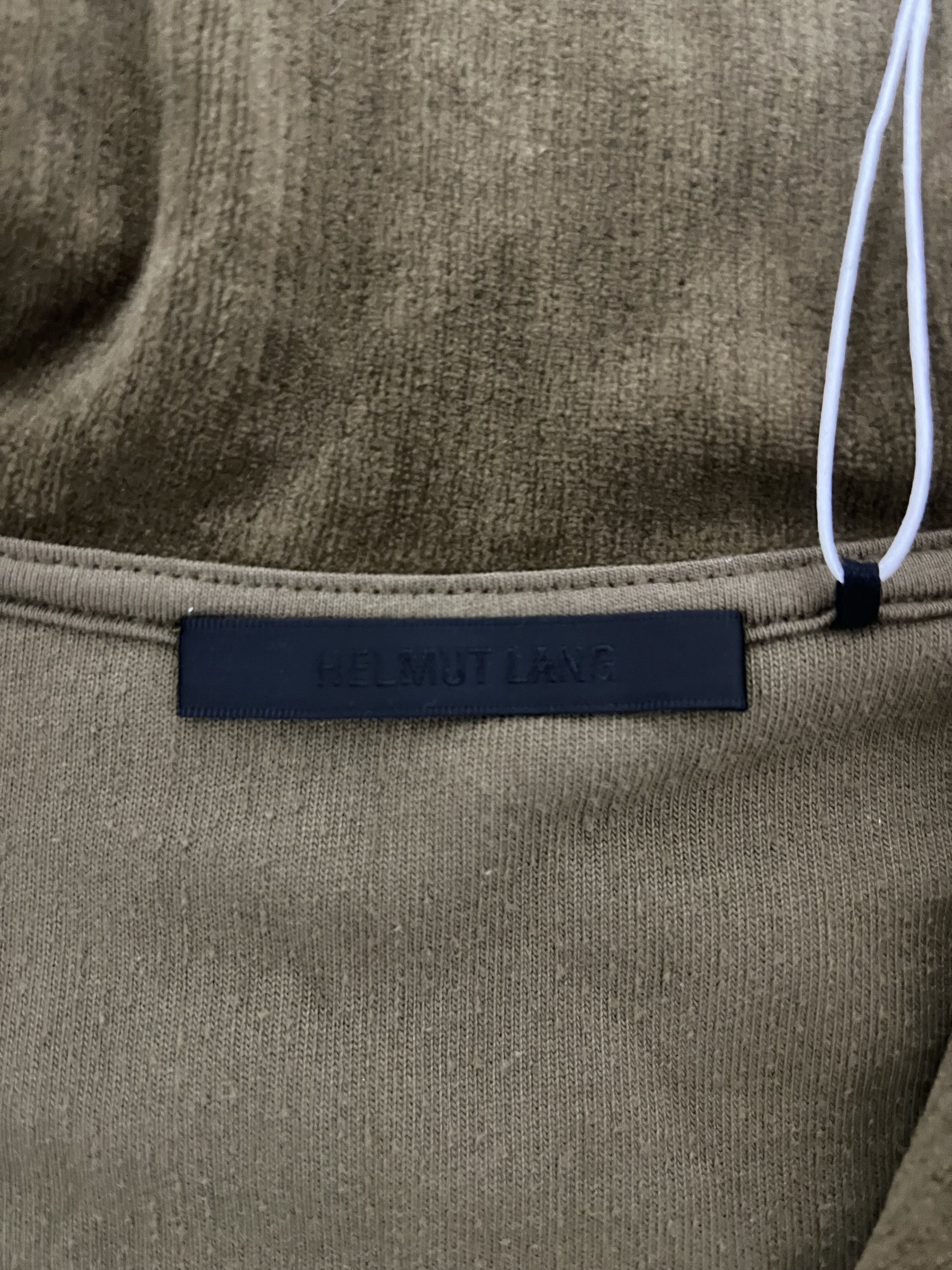 Helmut Lang 💚 Helmut Lang Cotton Velour Olive Half-Zip Sweatshirt NEW Size US M / EU 48-50 / 2 - 7 Thumbnail