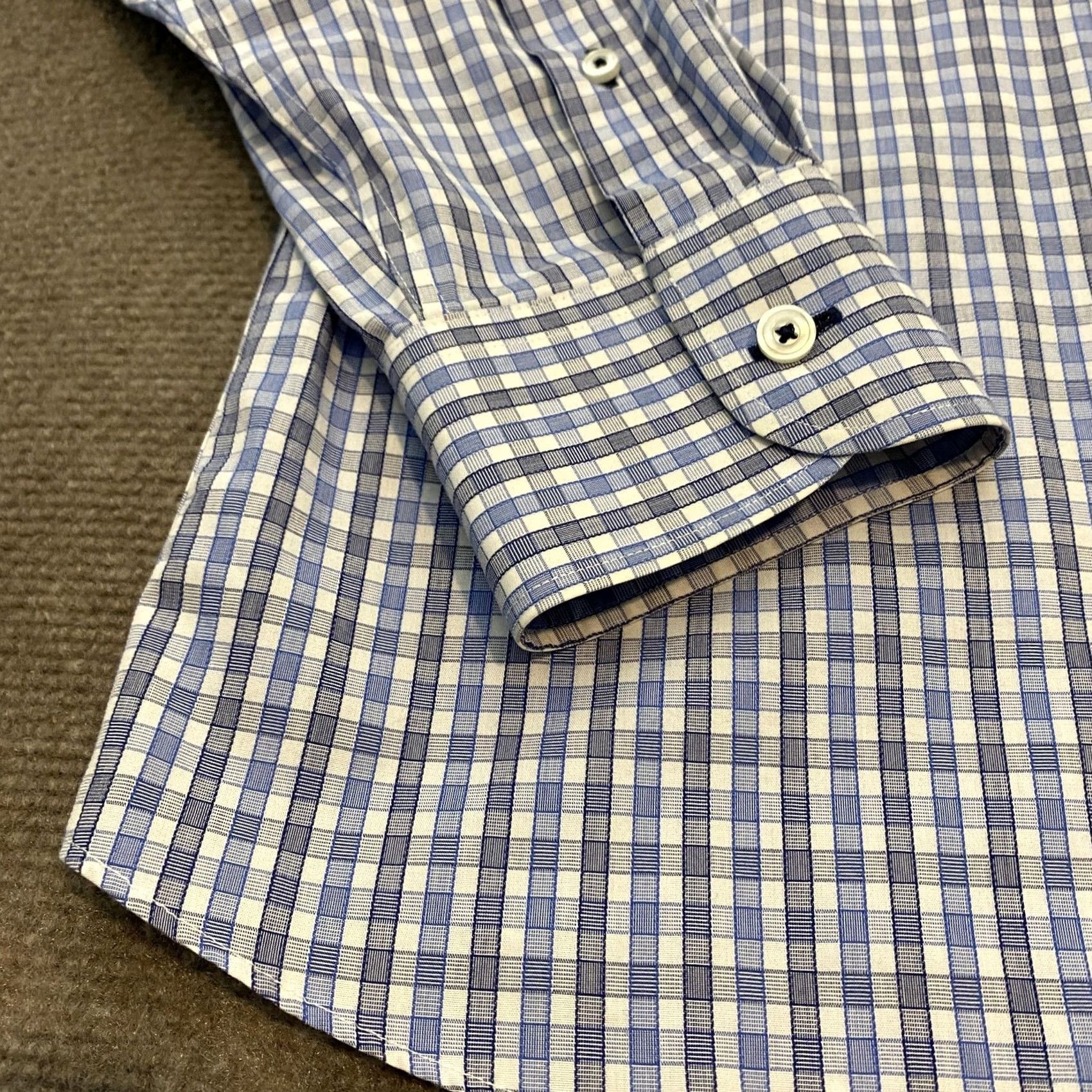 UNTUCKit UNTUCKit Shirt Mens 2XL Blue White Plaid Button-Down Wrinkle Free Cotton Casual Shirt Size US XXL / EU 58 / 5 - 3 Thumbnail