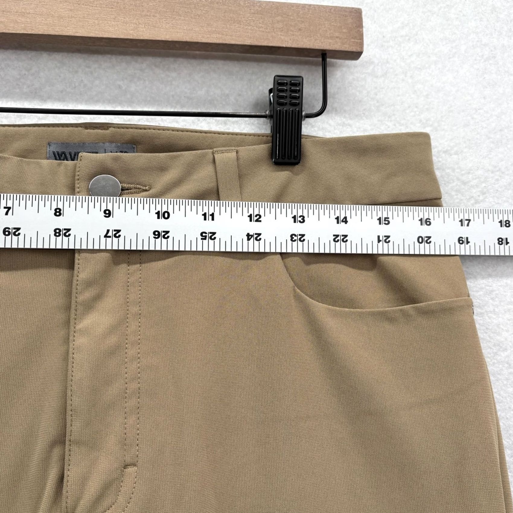Vintage VRST Athletic 5-Pocket Pants Mens 32x32 Khakis Beige Stretch Straight Front Zipper Logo Pockets Casual Slim Fit Size US 32 / EU 48 - 7 Thumbnail