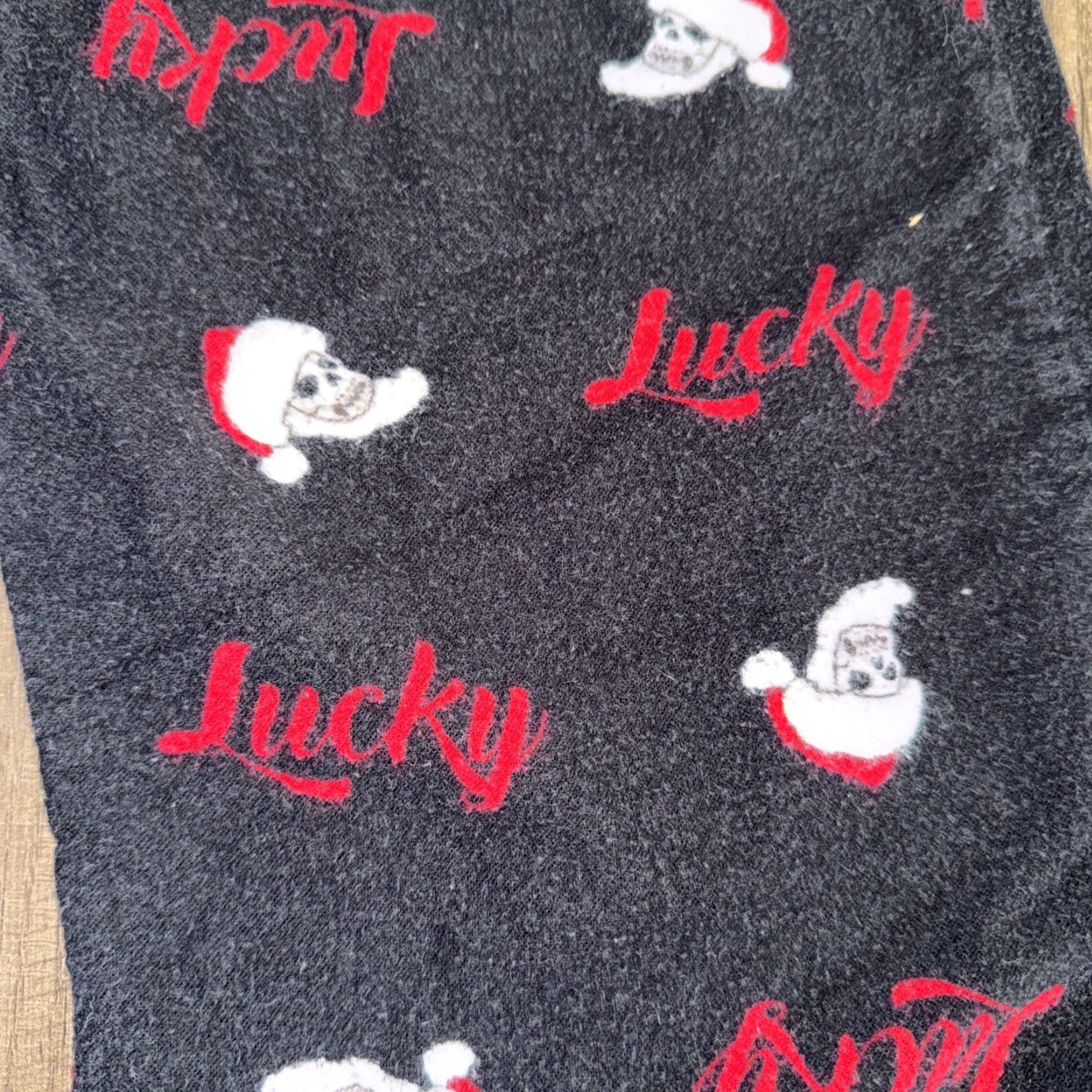 Lucky Brand Lucky Brand Pajama Bottoms Skull Christmas Print Black 32x26 Large Men L Christmas Skull Print Black Pajama Pants 32x26 Large Mens Size US 33 - 2 Thumbnail