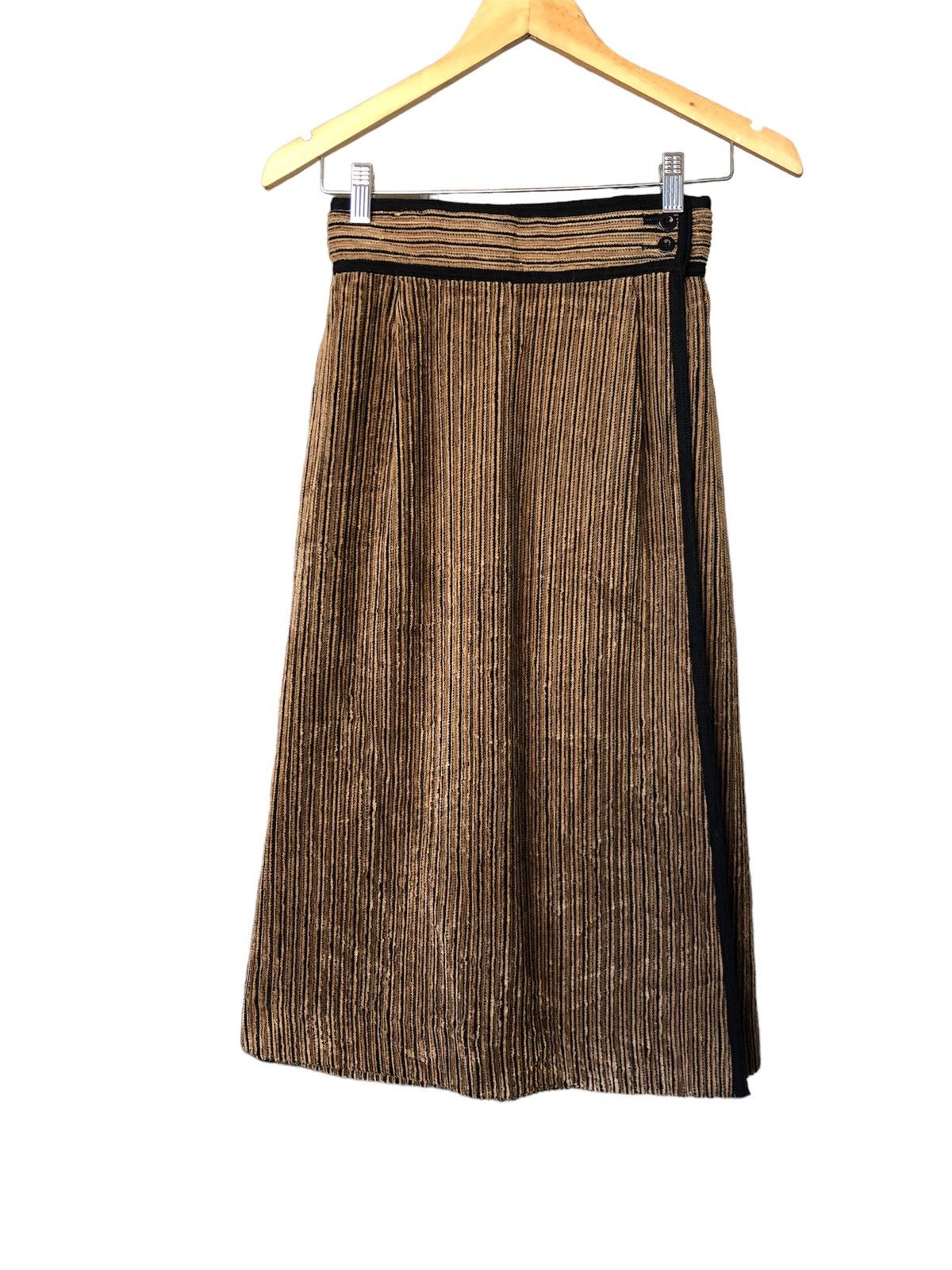 Yves Saint Laurent Rare❗️Vintage 90s Yves Saint Laurent Paris Corduroy Skirt Size 24" / US 00 / IT 34 - 1 Thumbnail