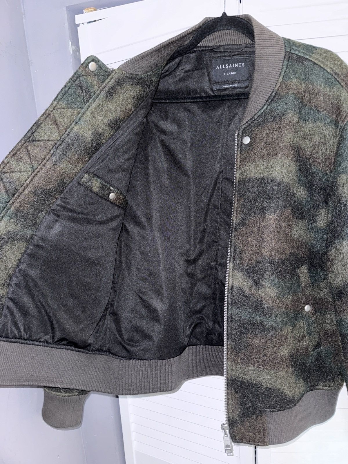 Allsaints Allsaints Bastion Wool Camo Bomber Jacket- Size XL Size US XL / EU 56 / 4 - 4 Thumbnail