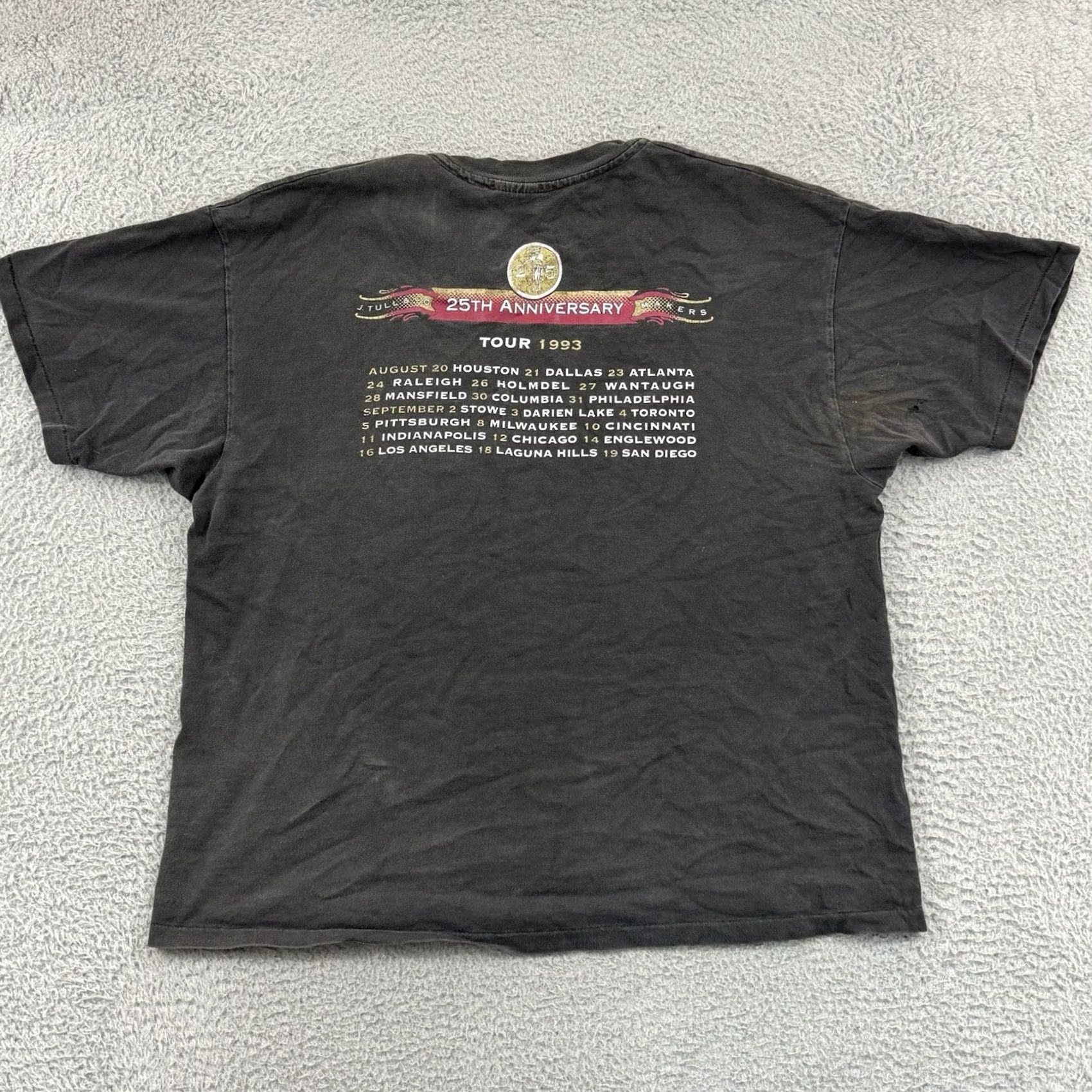Hanes VINTAGE Jethro Tull T-Shirt Men’s XL Black Band Tour Short Sleeve 90s Grunge USA Size US XL / EU 56 / 4 - 7 Thumbnail
