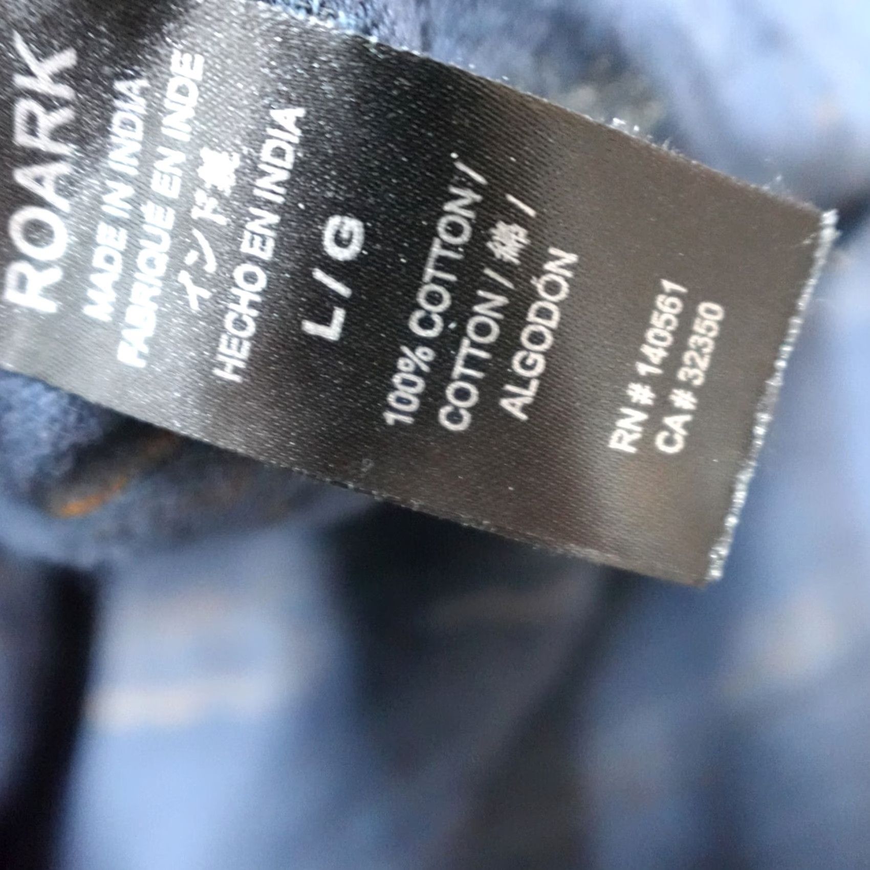 Roark Roark Shirt Large Blue Manawa Tapu Man Men Short Sleeve Button-Up Collared Cotton Geometric Size US L / EU 52-54 / 3 - 6 Thumbnail