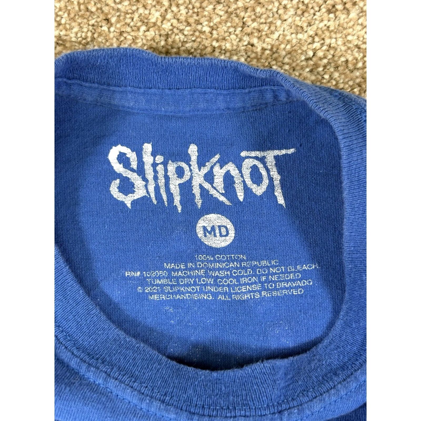 Doublet Slipknot Tour 2021 Band Graphic Double Sided T-Shirt Blue Size M Unisex Adults Regular Crew Neck Short Sleeve Cotton Knit Vintage No N/A Size US M / EU 48-50 / 2 - 2 Thumbnail