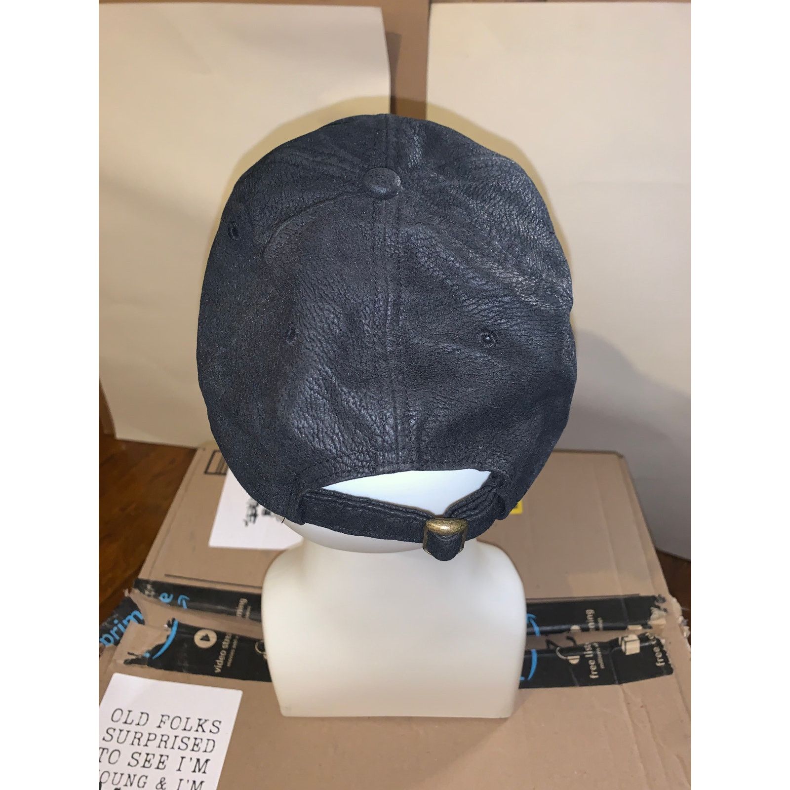 Harley Davidson × Vintage 2001 Sturgis Motorcycle Rally Leather Strapback Hat Black Size ONE SIZE - 3 Thumbnail