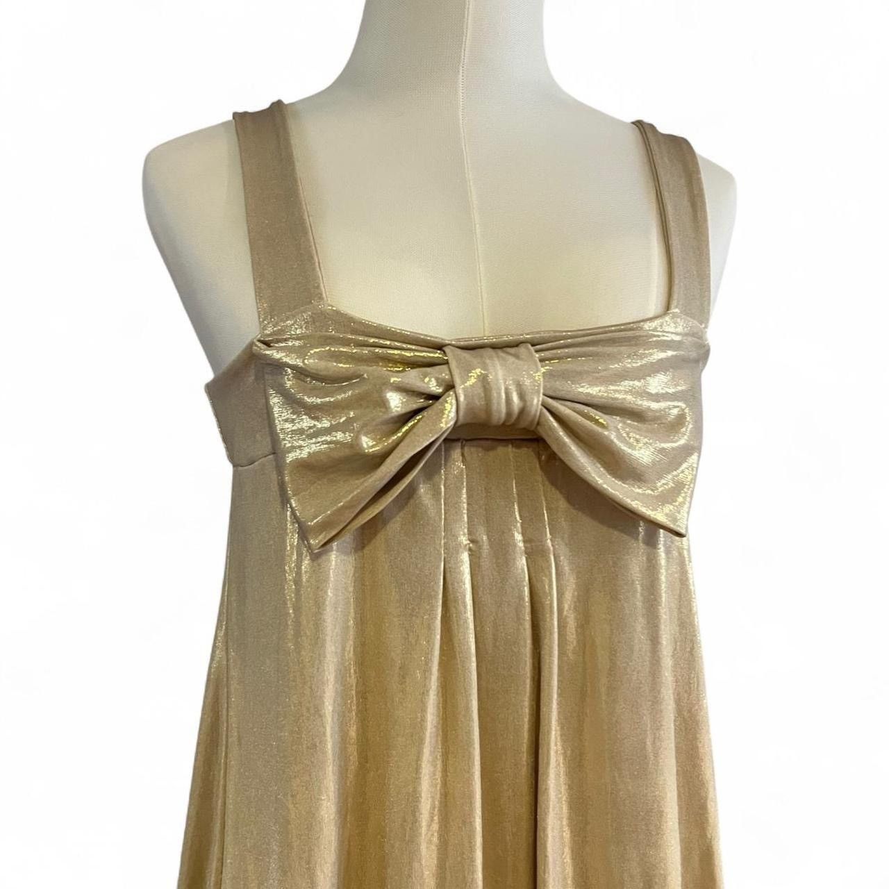 Other Y2K Metallic Gold Babydoll gyaru Top/dress✨ Size S / US 4 / IT 40 - 2 Thumbnail