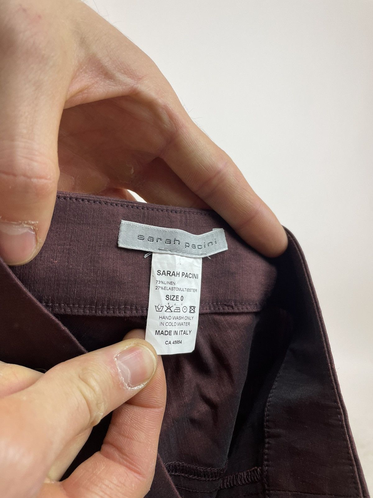 Sarah Pacini Sarah Pacicni Linen Trousers Pants Womens size 0 Size 25" / US 0 / IT 36 - 8 Thumbnail