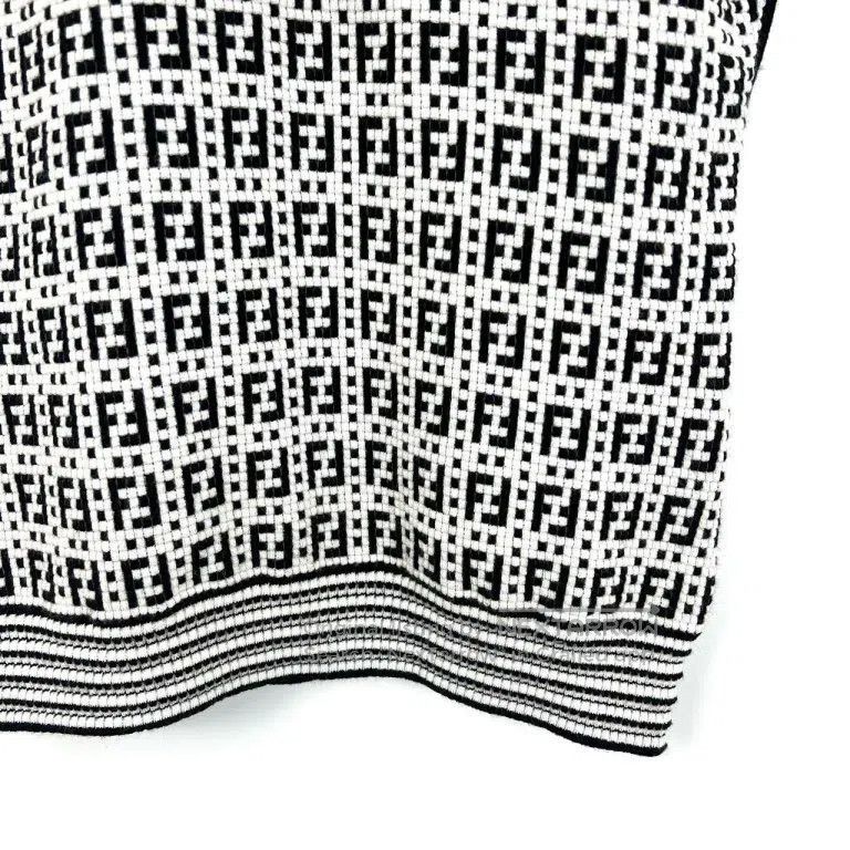 Fendi Fendi Black and white old flower FF full-print knitted sho Size XXS / US 00 / IT 34 - 5 Thumbnail
