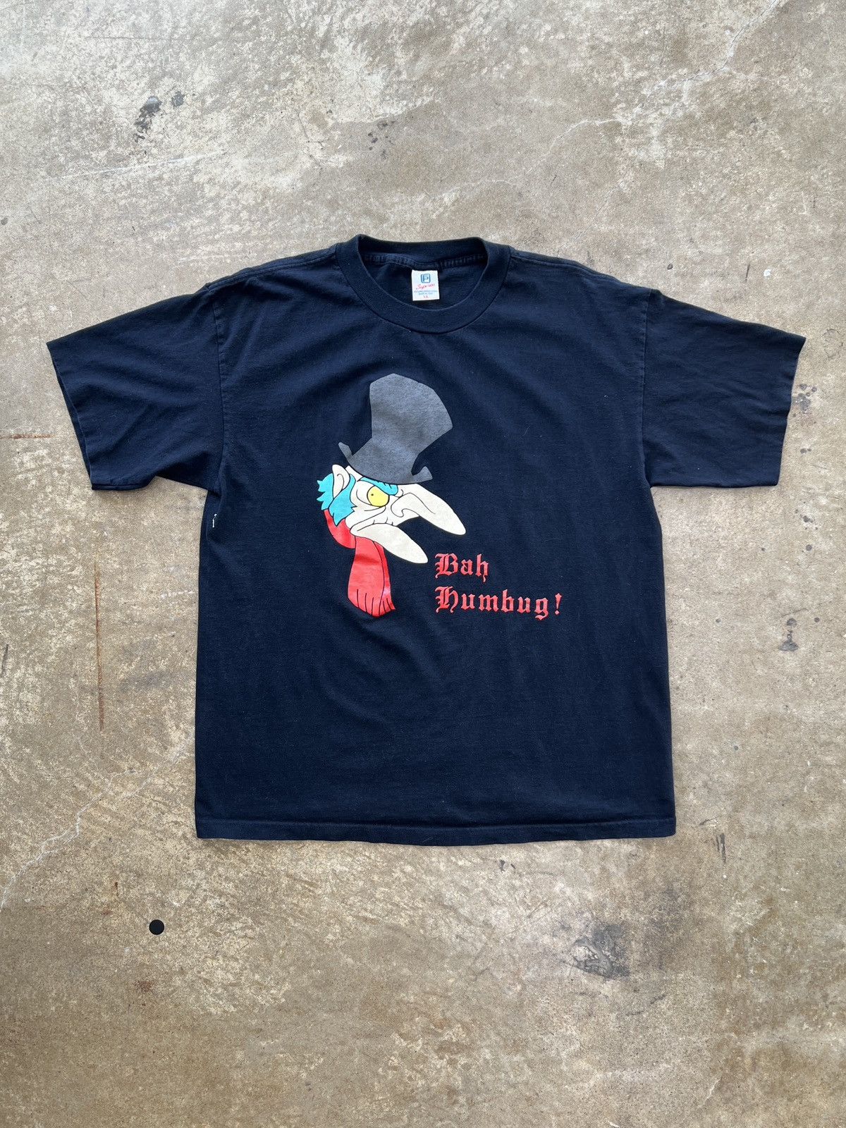 Vintage Vintage 90s A Christmas Carol Ebenezer Scrooge Humbug Tee XL Size US XL / EU 56 / 4 - 2 Thumbnail