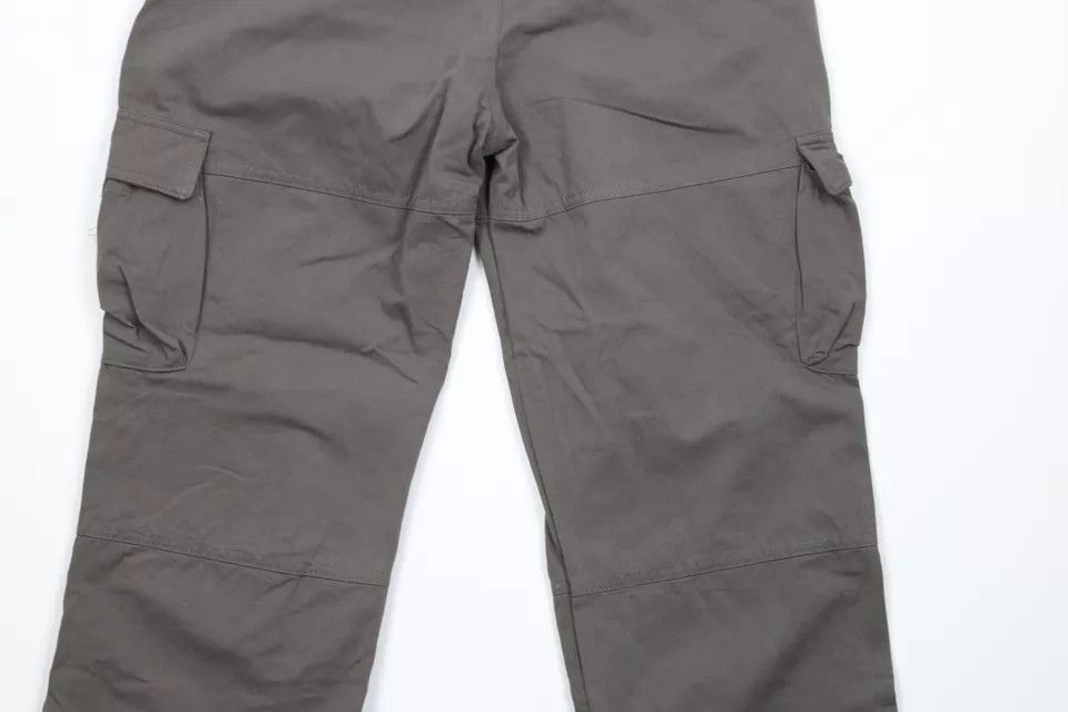 Vintage Vintage 90s Streetwear Baggy Strap Goth Cargo Pants Gray Size 29" - 13 Thumbnail