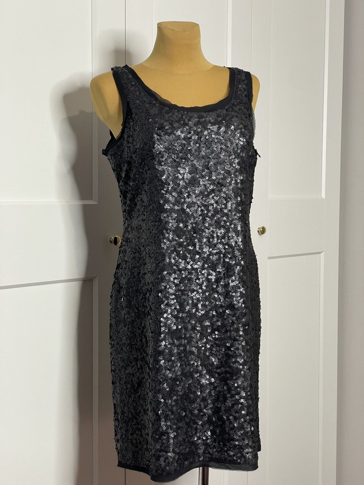 Talbots Black silk dress with sequins Size L / US 10 / IT 46 - 2 Thumbnail