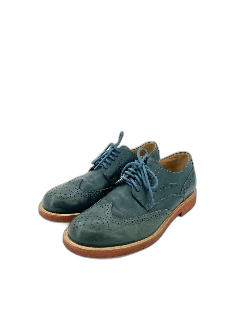 Tod's Tod's Size 40 Green Carved Laced Leather Shoes Size US 7 / EU 40 - 1 Thumbnail