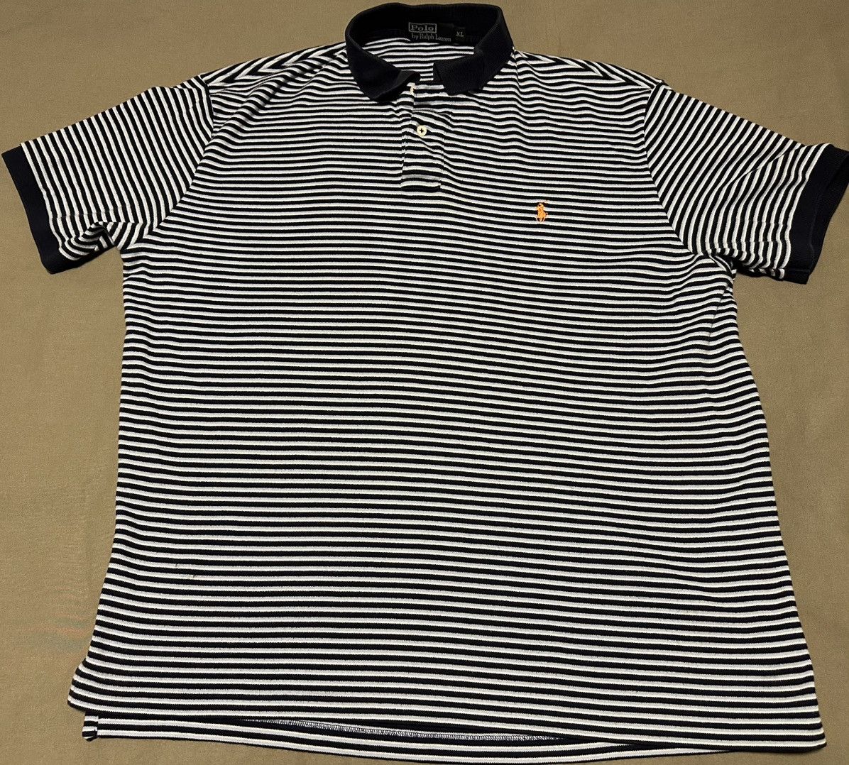 Polo Ralph Lauren Polo Ralph Lauren Polo Shirt Size XL Blue & White Striped Size US XL / EU 56 / 4 - 2 Thumbnail
