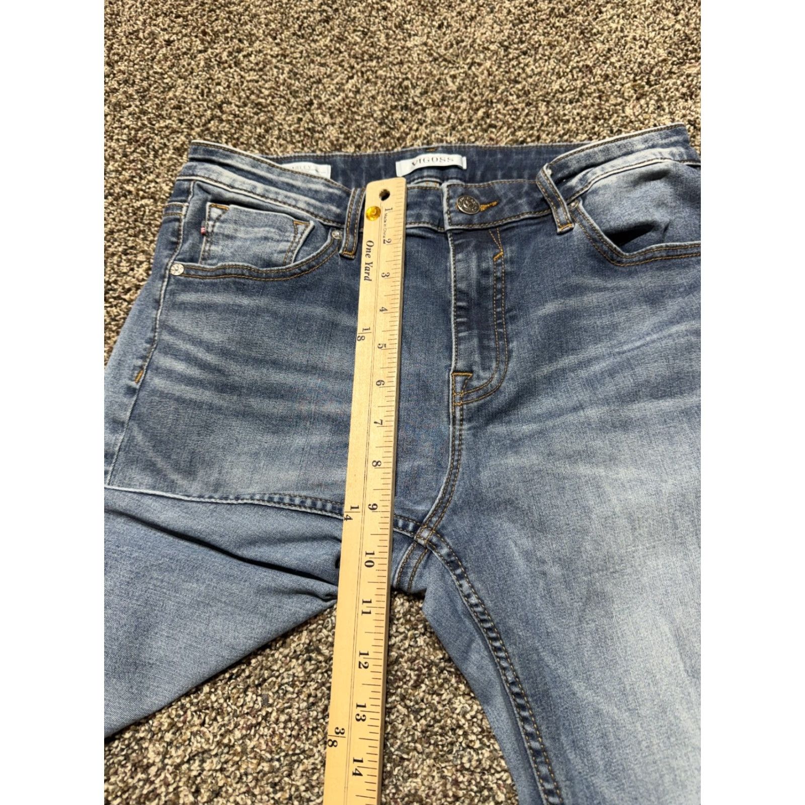 Vintage VIGOSS Marley Skinny Ankle Jeans Size 31 Blue Denim Stretch 28" Women's 5-Pocket Design Size 24" / US 00 / IT 34 - 7 Thumbnail