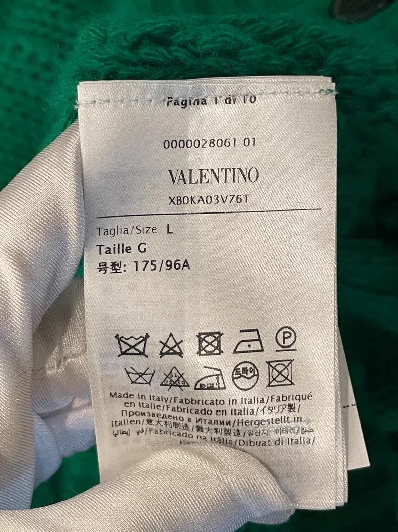 Valentino Valentino Green flower wool cardigan Size L / US 10 / IT 46 - 5 Thumbnail