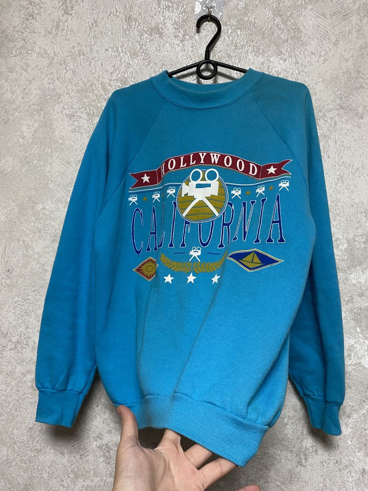 Fruit Of The Loom Hollywood California vintage very rare sweatshirt Size US L / EU 52-54 / 3 - 4 Thumbnail