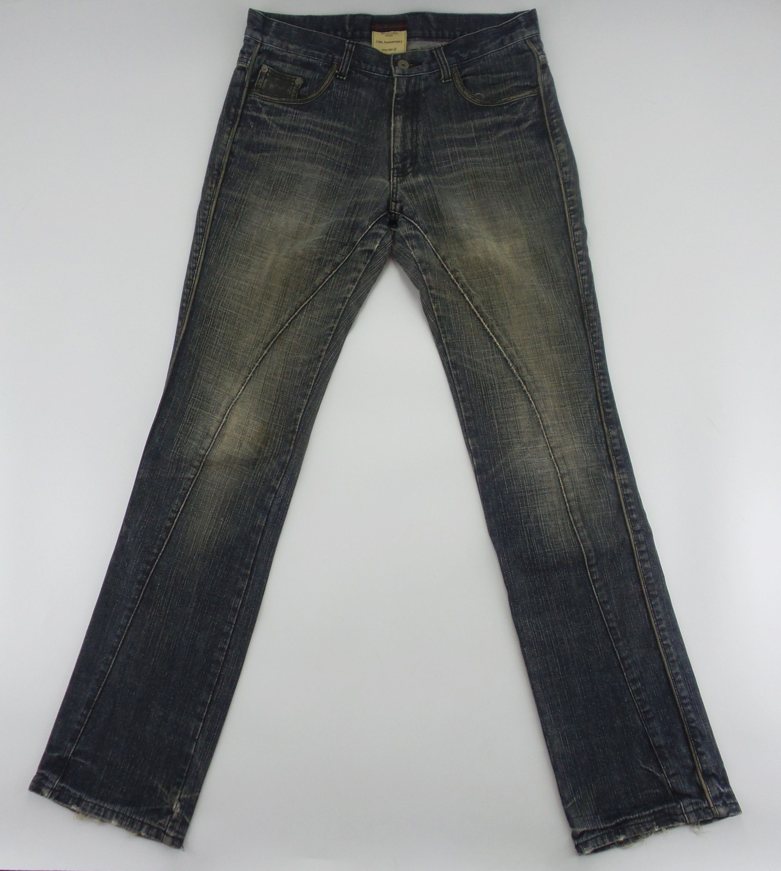 Japanese Brand × Morgan Homme DISTRESSED Morgan Homme 10th Anniversary Jeans W33xL43.5 Size US 33 - 1 Thumbnail