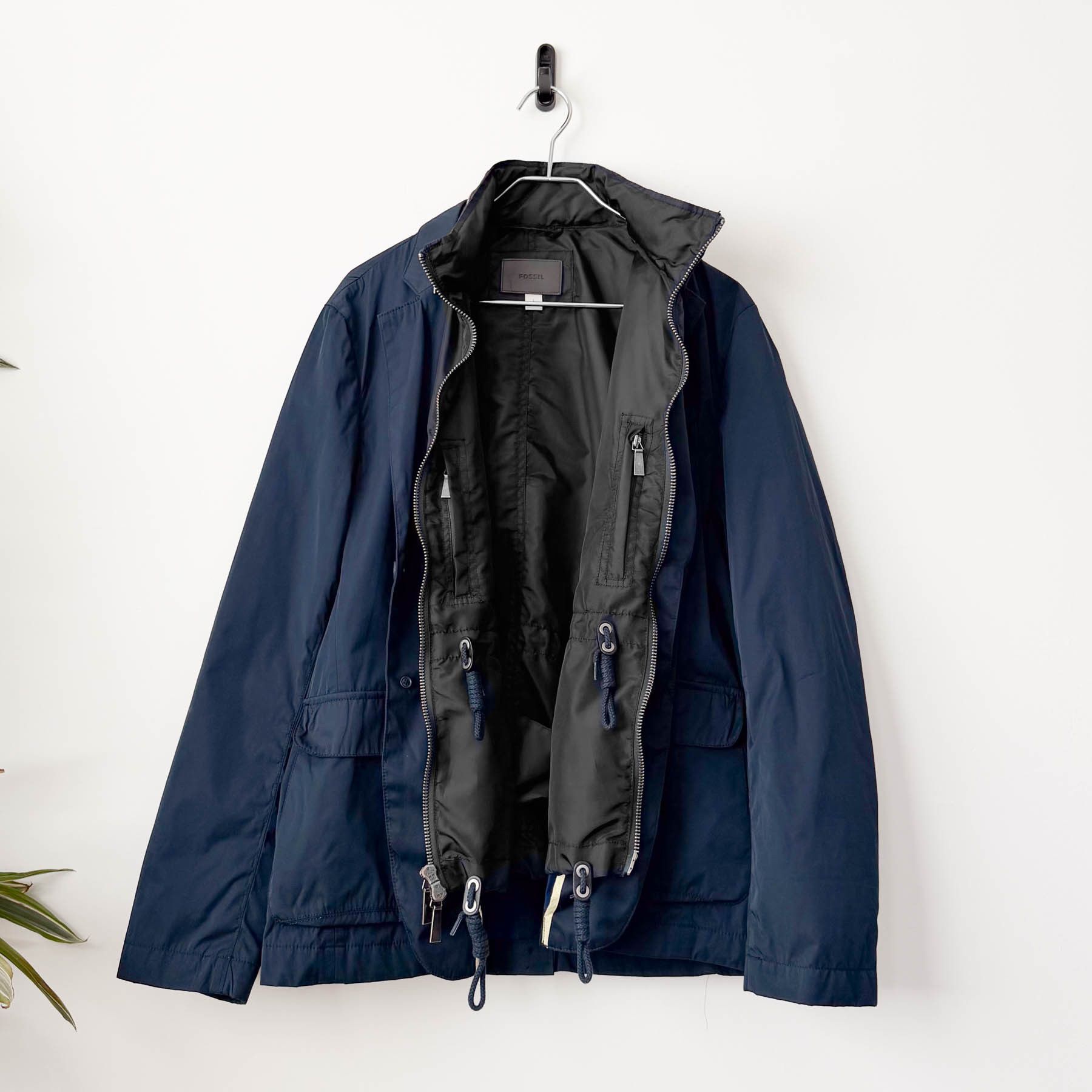 Fossil Vintage Fossil Layered Softshell Tech Jacket Talon Zippers Size US L / EU 52-54 / 3 - 6 Thumbnail