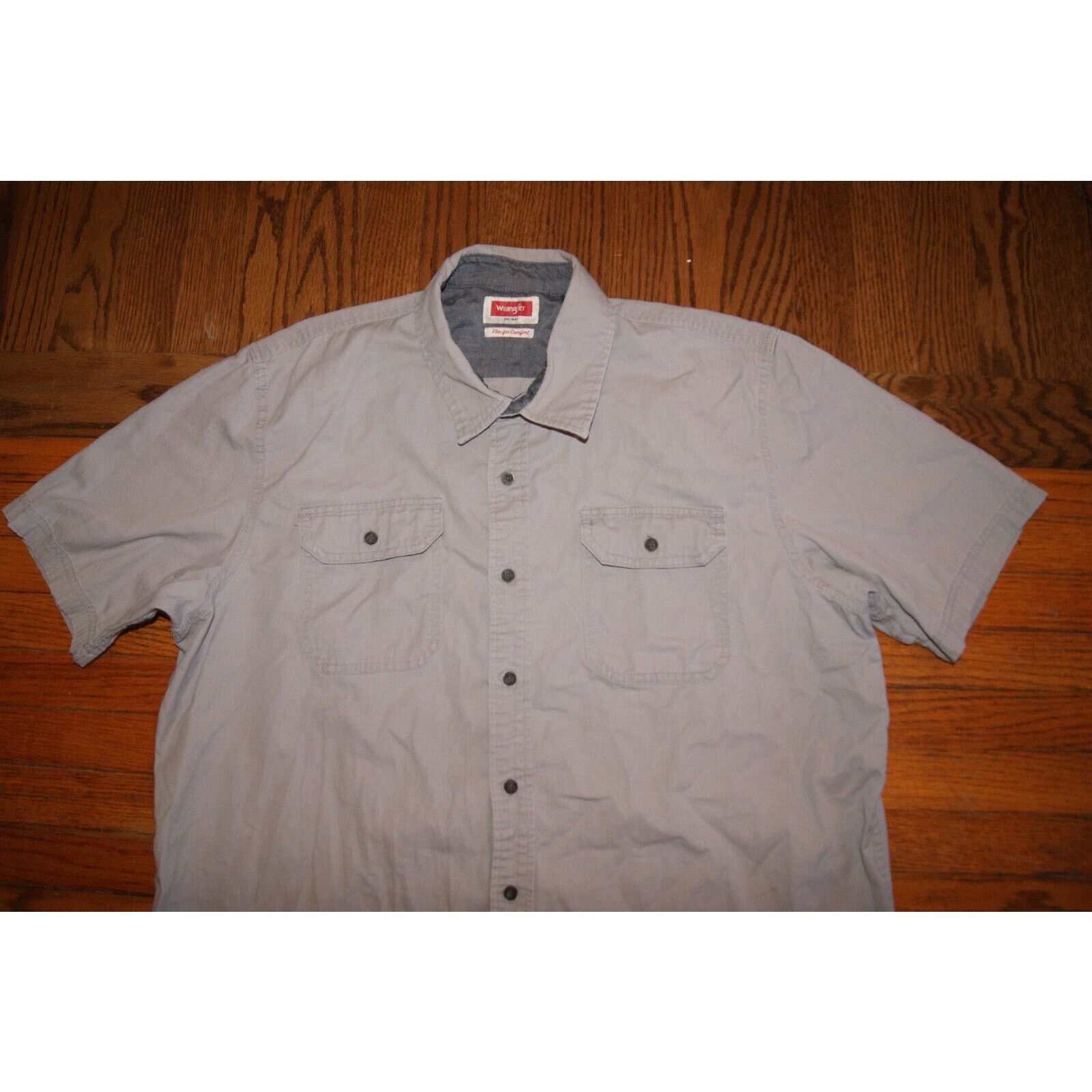 Wrangler Wrangler Button Up Shirt Mens XL Stretch Western Work Flex Size US XL / EU 56 / 4 - 1 Thumbnail