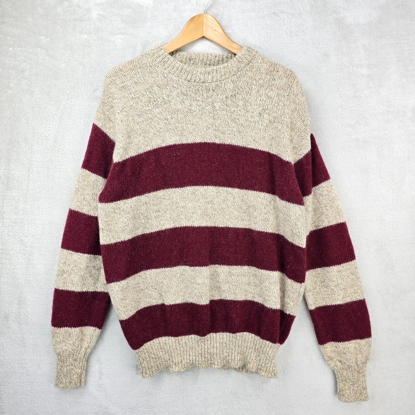 L.L. Bean Vintage L.L. Bean Wool Sweater Large Beige 80s USA Cottage Size US L / EU 52-54 / 3 - 1 Thumbnail