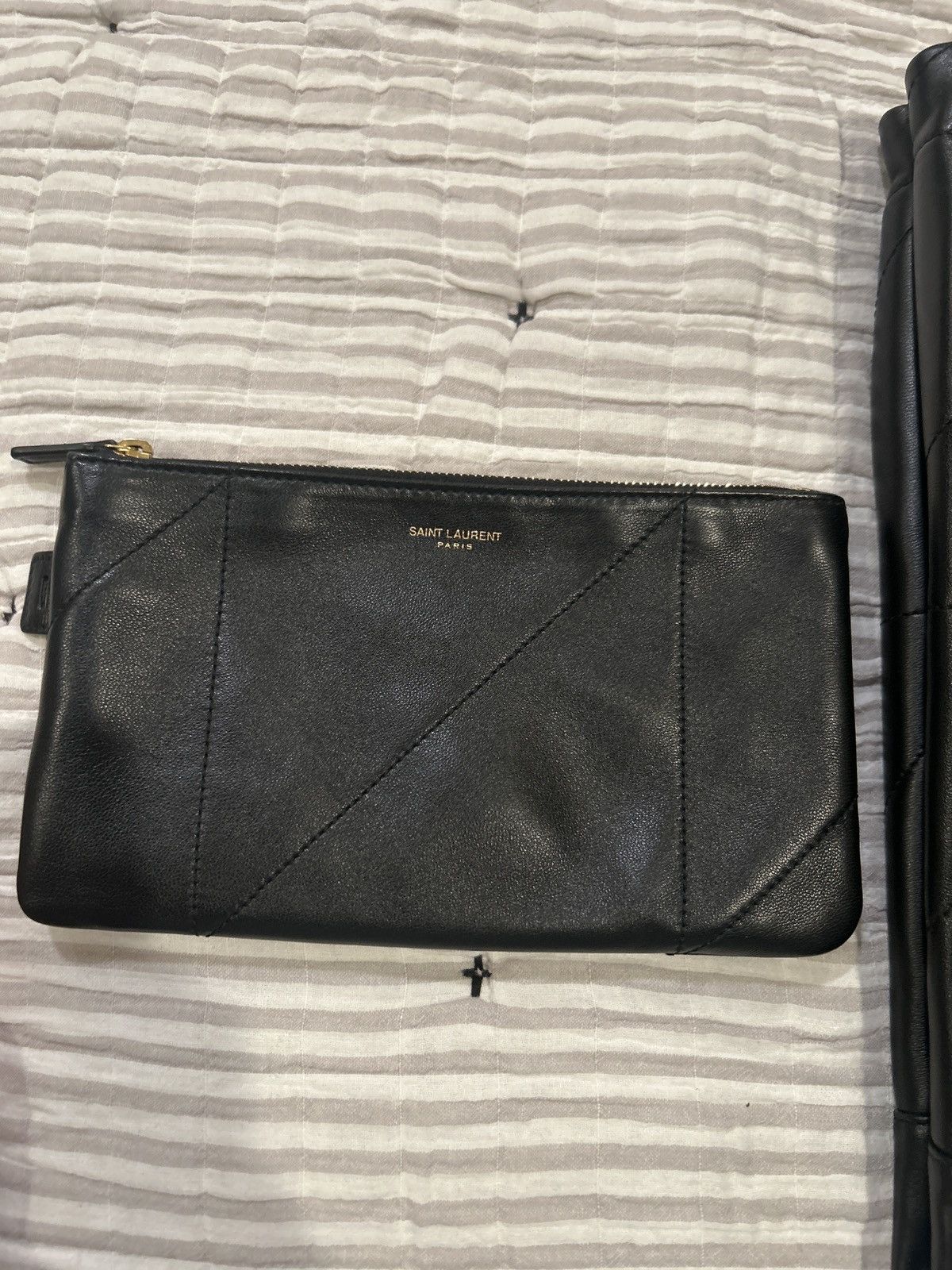 Yves Saint Laurent Yves Saint Laurent Jamie embellished quilted leather bag Size ONE SIZE - 3 Thumbnail